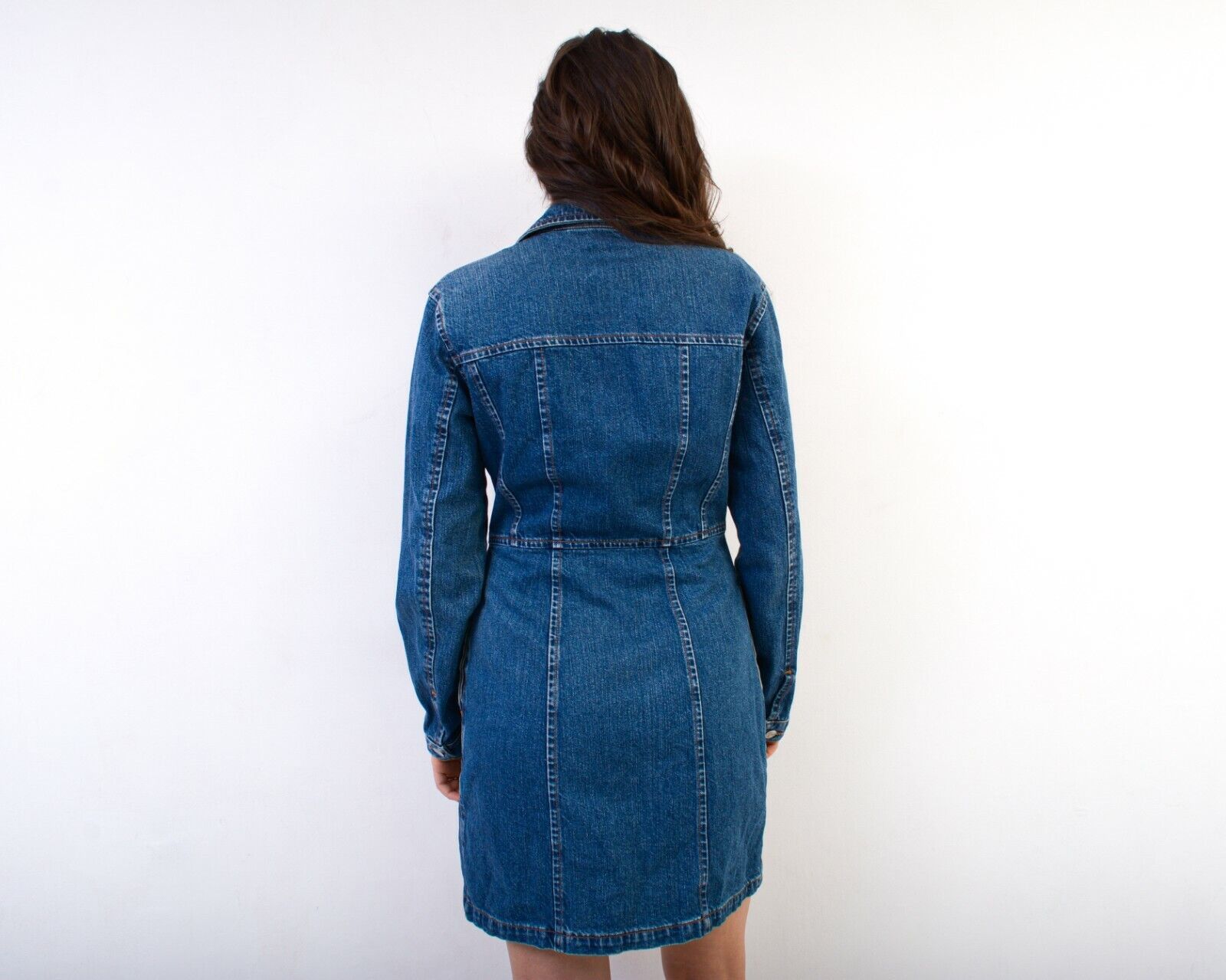 Vintage Denim Mini Shirt Button Up Above the Knees Collar A Line Size S / US 4 / IT 40 - 5 Thumbnail