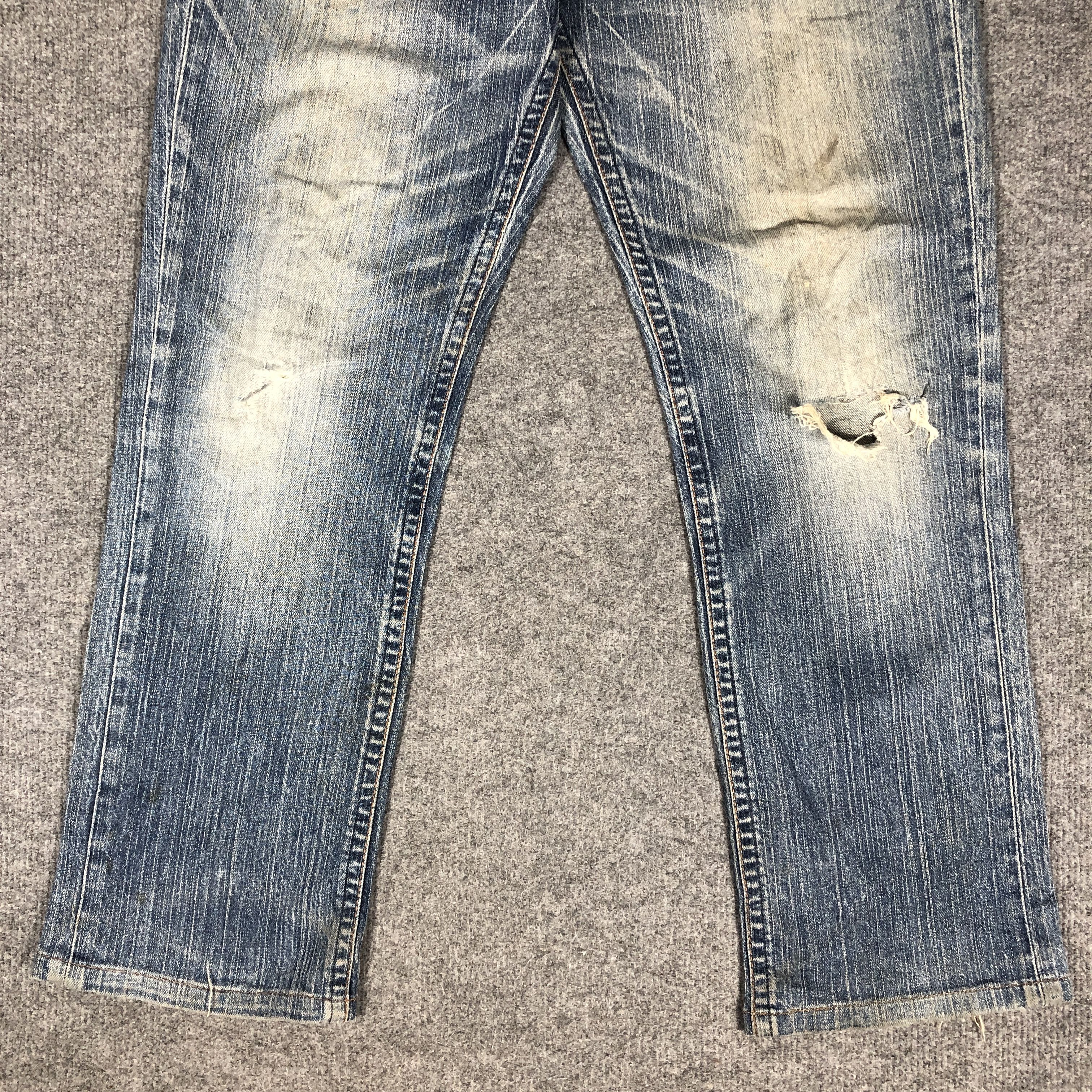 Edwin × Vintage Vintage Edwin Blue Trip Jeans Dirty L1176 Size US 31 - 4 Thumbnail