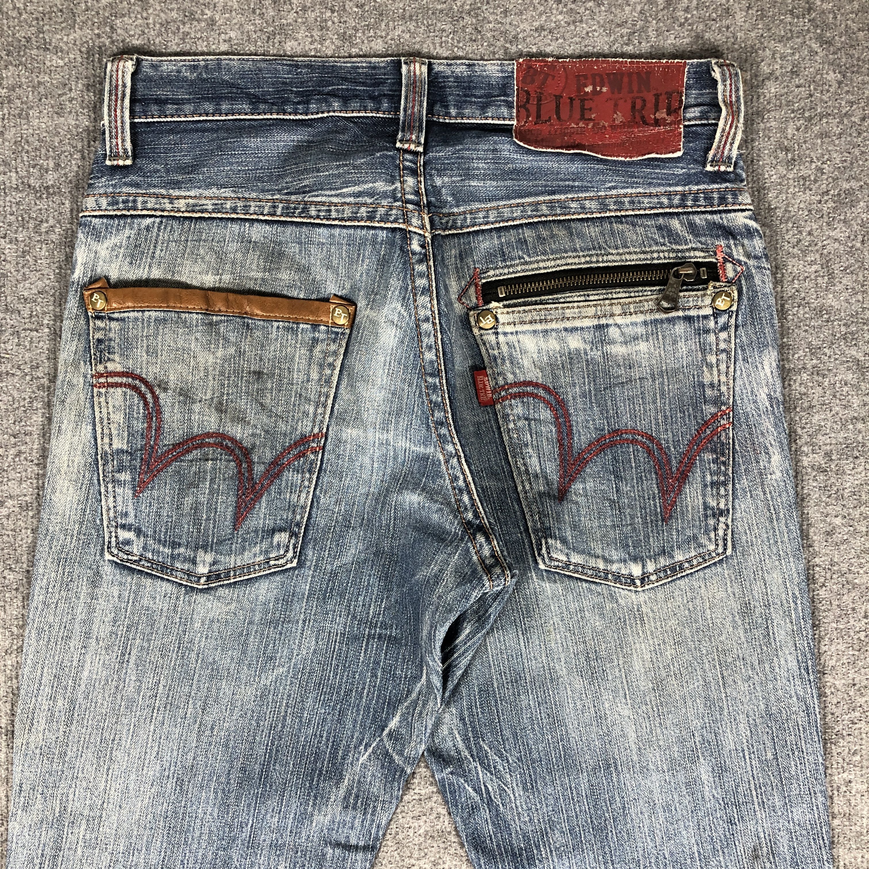 Edwin × Vintage Vintage Edwin Blue Trip Jeans Dirty L1176 Size US 31 - 5 Thumbnail