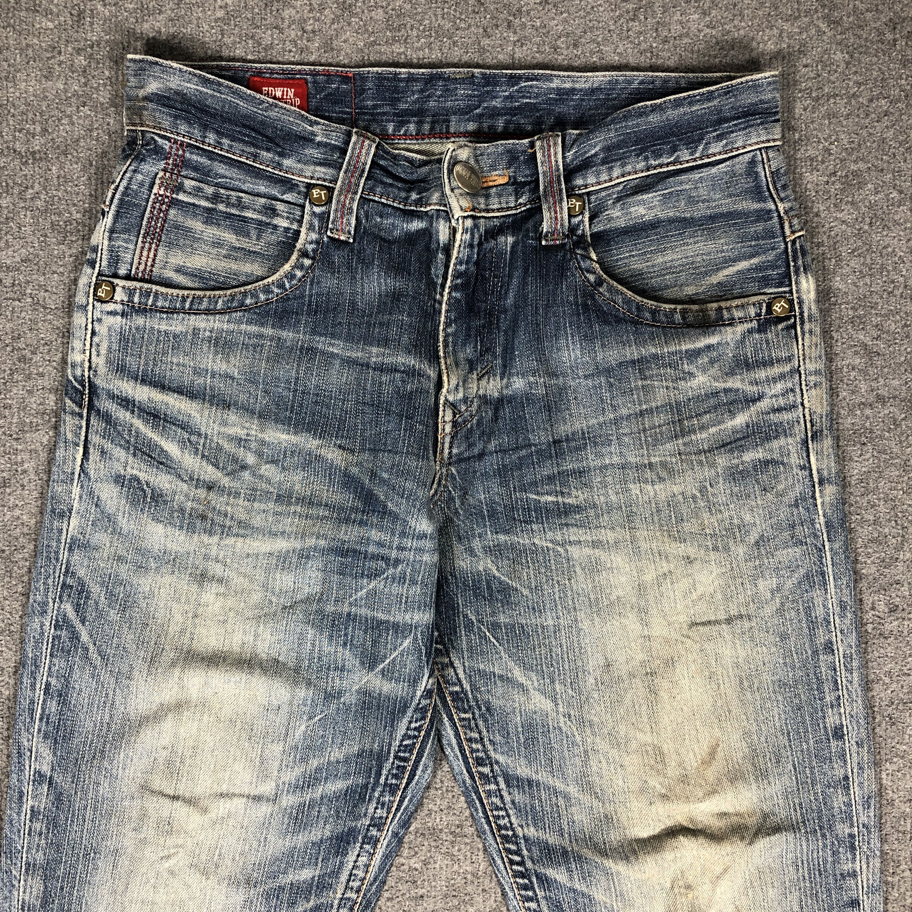 Edwin × Vintage Vintage Edwin Blue Trip Jeans Dirty L1176 Size US 31 - 3 Thumbnail