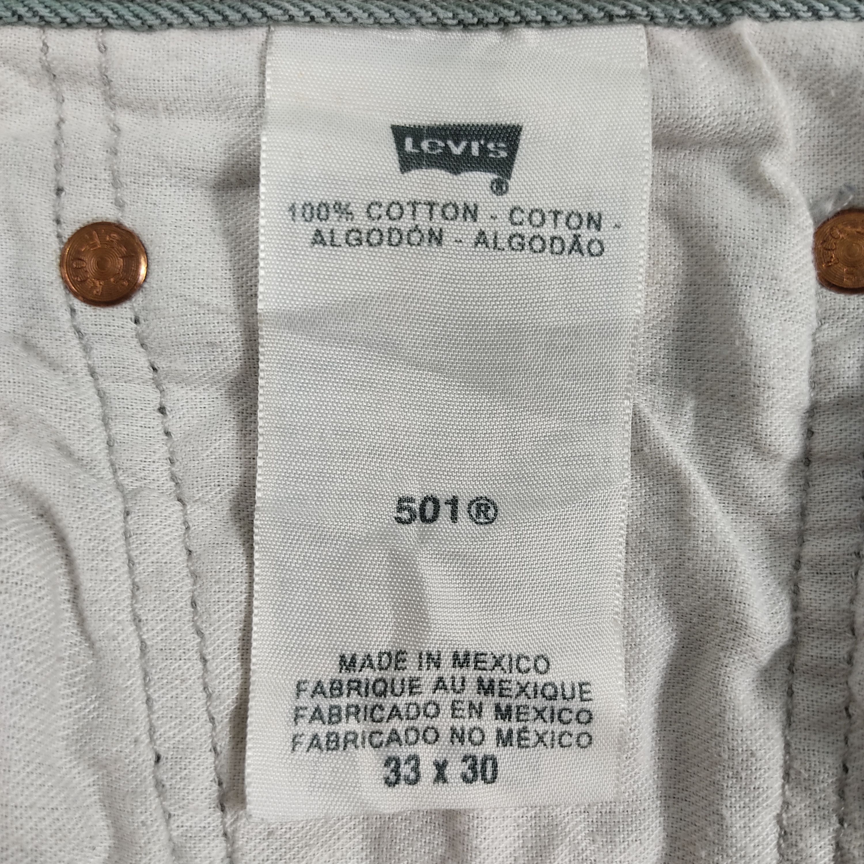 Levi's × Levi's Vintage Clothing × Vintage Vintage Levis 501 Jeans Fly Button Size US 33 - 21 Thumbnail