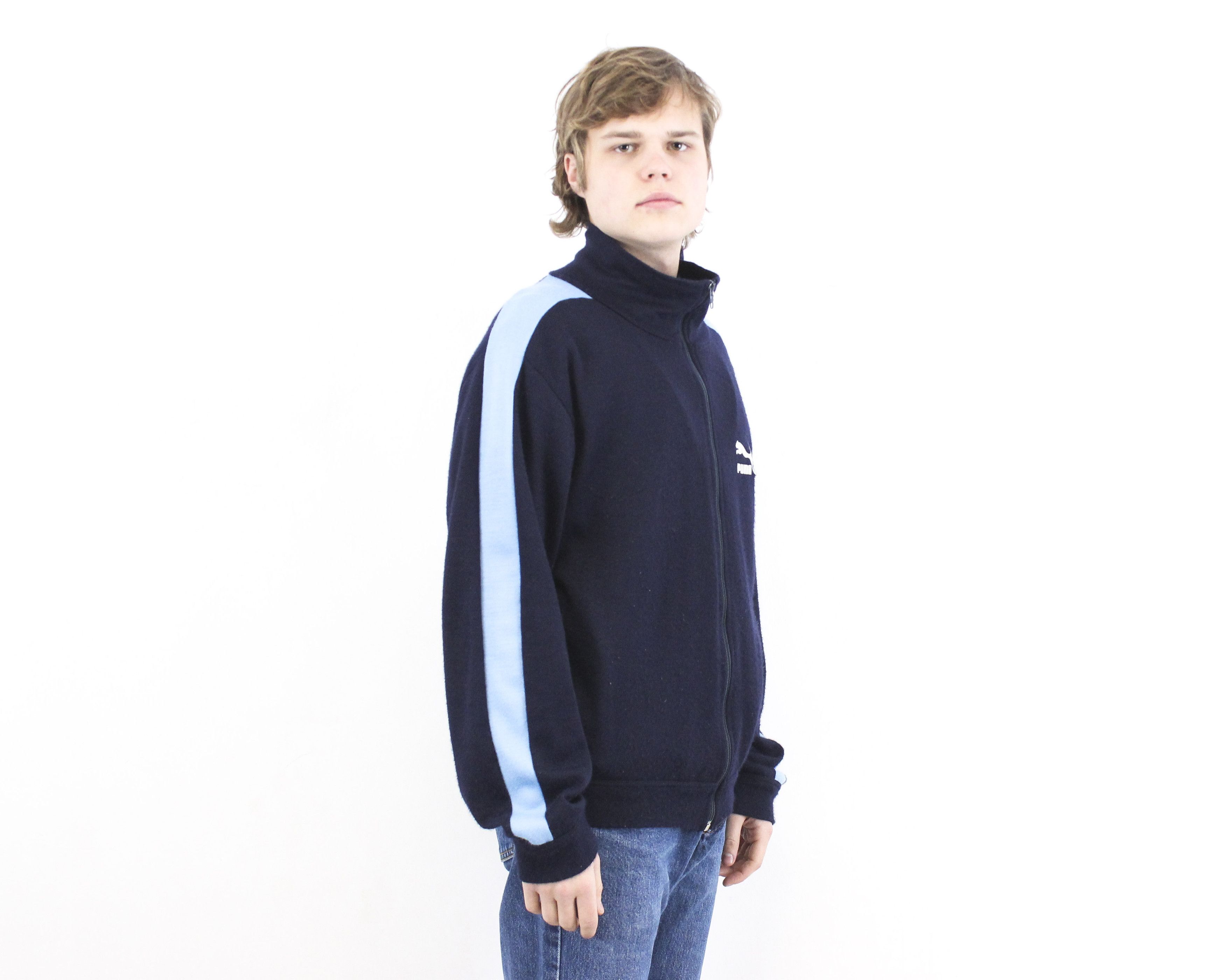 Puma × Vintage Tracksuit Jacket EU 52 Jumper Retro Sweatshirt Sport Top Size US L / EU 52-54 / 3 - 4 Thumbnail