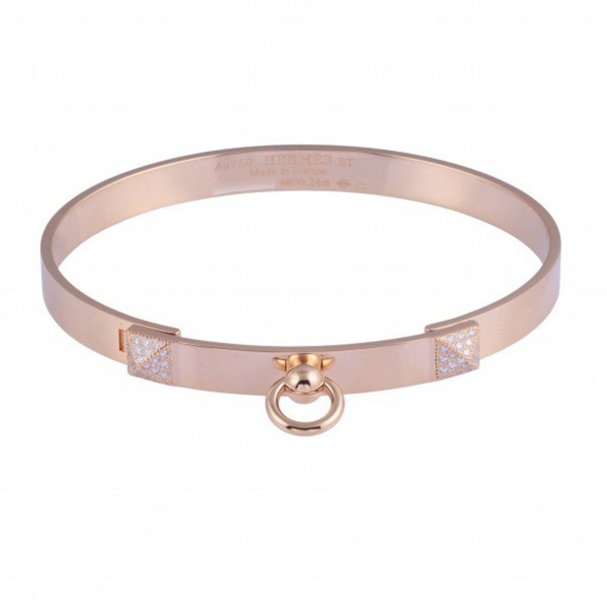 Hermès Pink Collier de Chien Bracelet