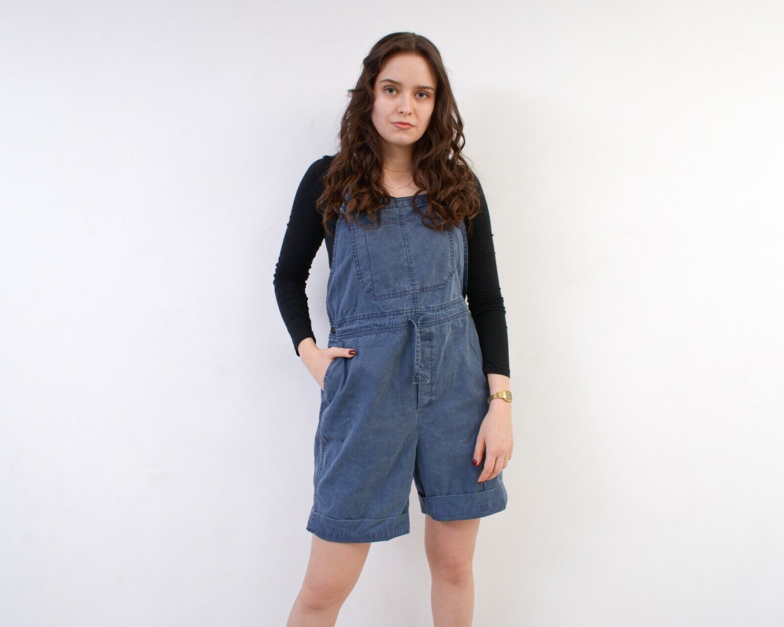 Vintage 90s Shorts Overall Dungaree Jumpsuit Romper Playsuit VTG Size 32" / US 10 / IT 46 - 1 Thumbnail