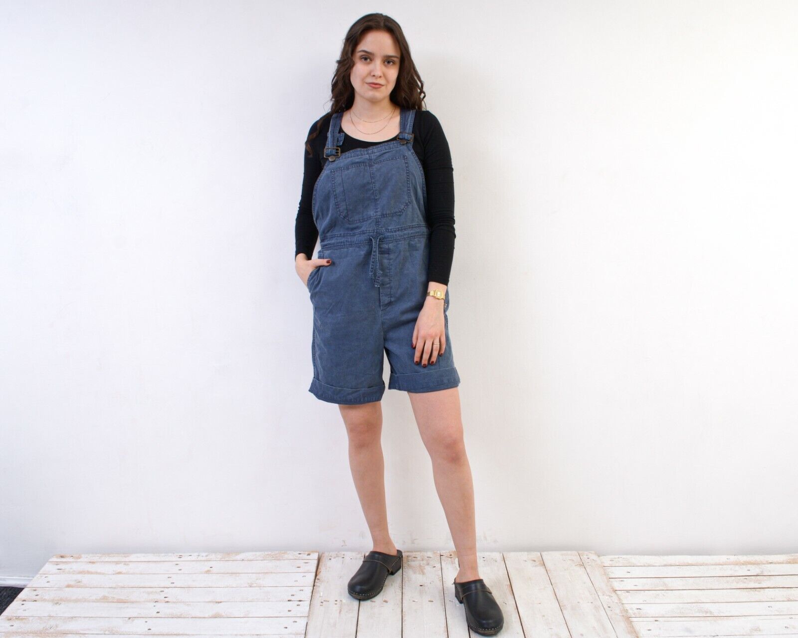 Vintage 90s Shorts Overall Dungaree Jumpsuit Romper Playsuit VTG Size 32" / US 10 / IT 46 - 2 Thumbnail