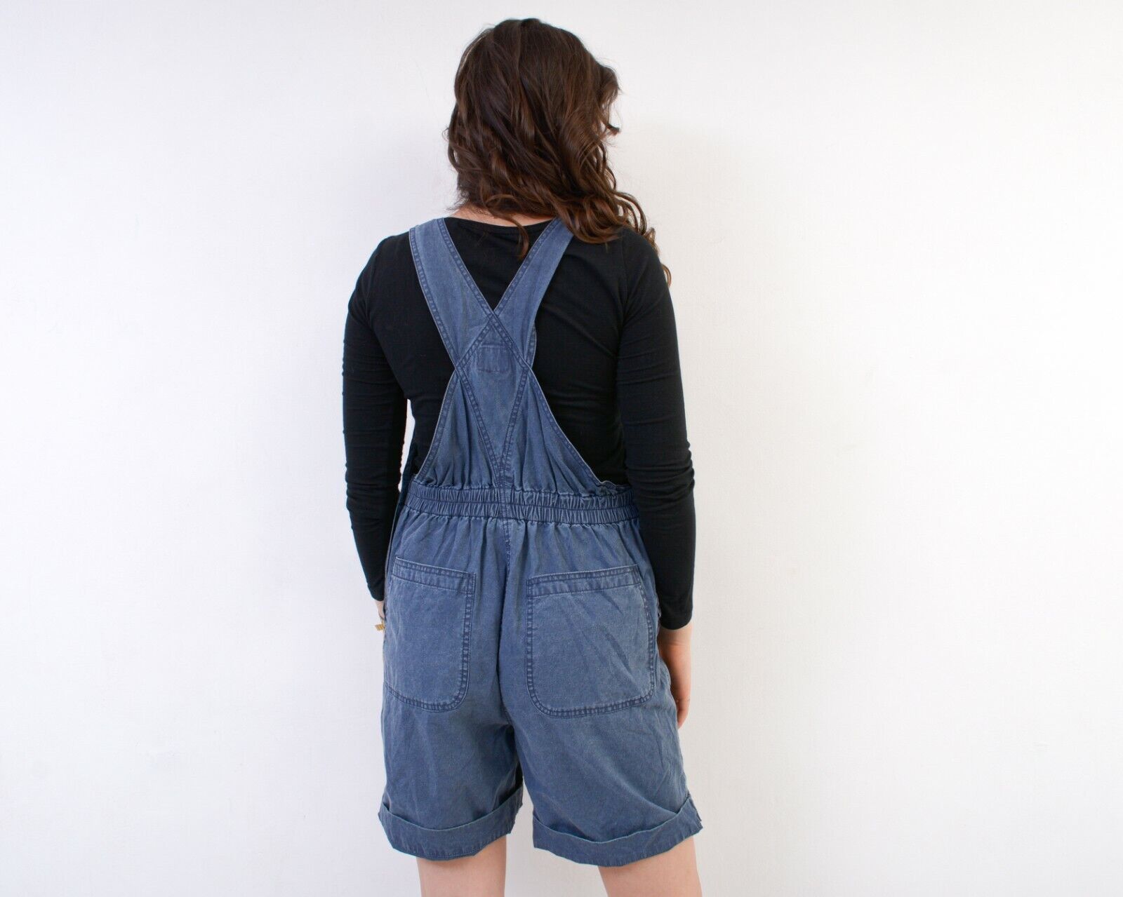 Vintage 90s Shorts Overall Dungaree Jumpsuit Romper Playsuit VTG Size 32" / US 10 / IT 46 - 4 Thumbnail