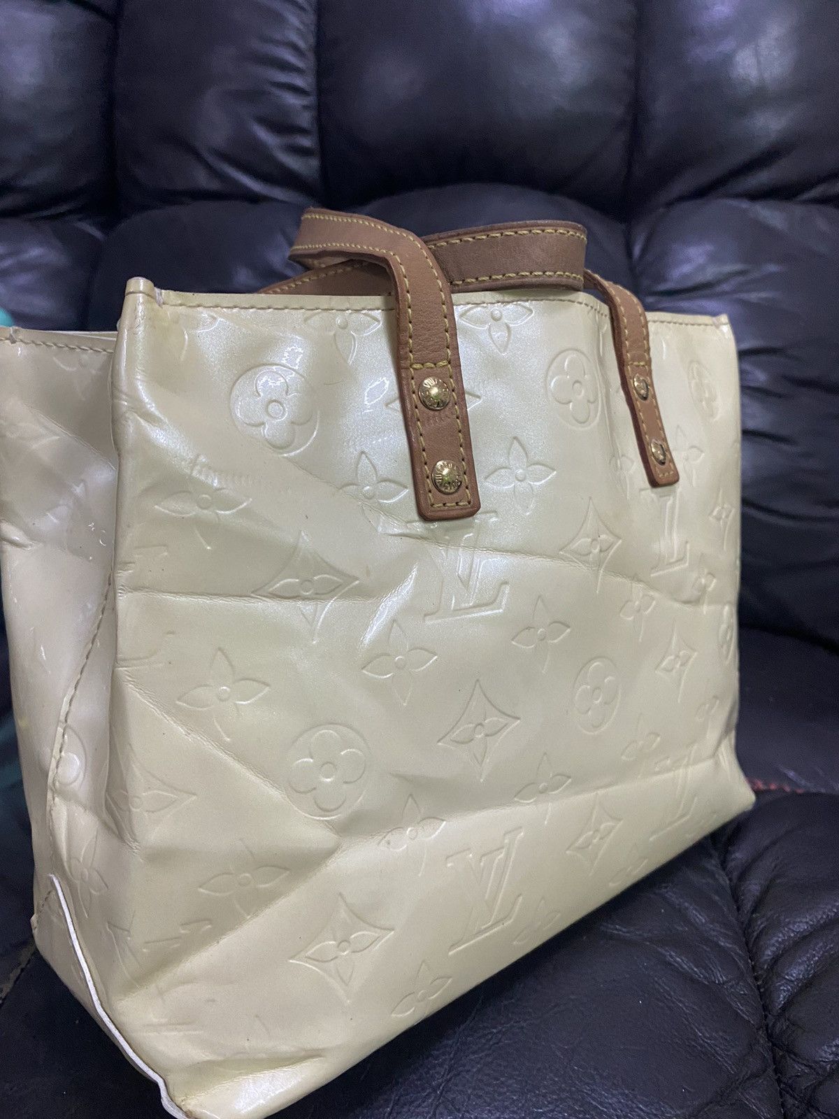 Louis Vuitton Authentic Louis Vuitton Mini Vernis Tote Bag Size ONE SIZE - 9 Thumbnail