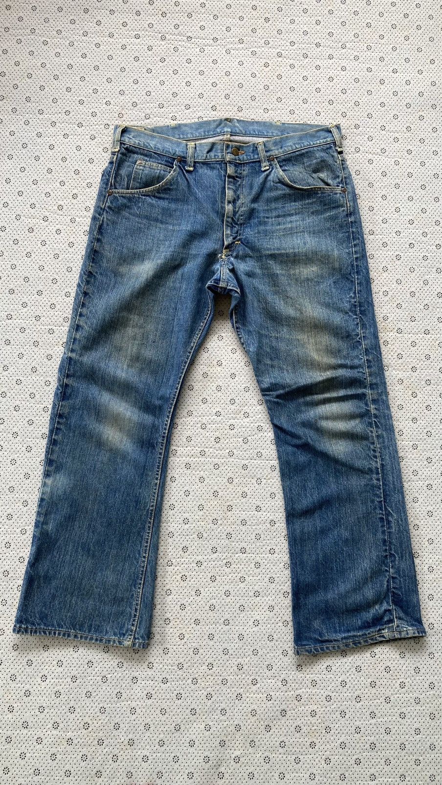 NICE PATINA VINTAGE EARLY 1970s LEE BOOTCUT JEANS