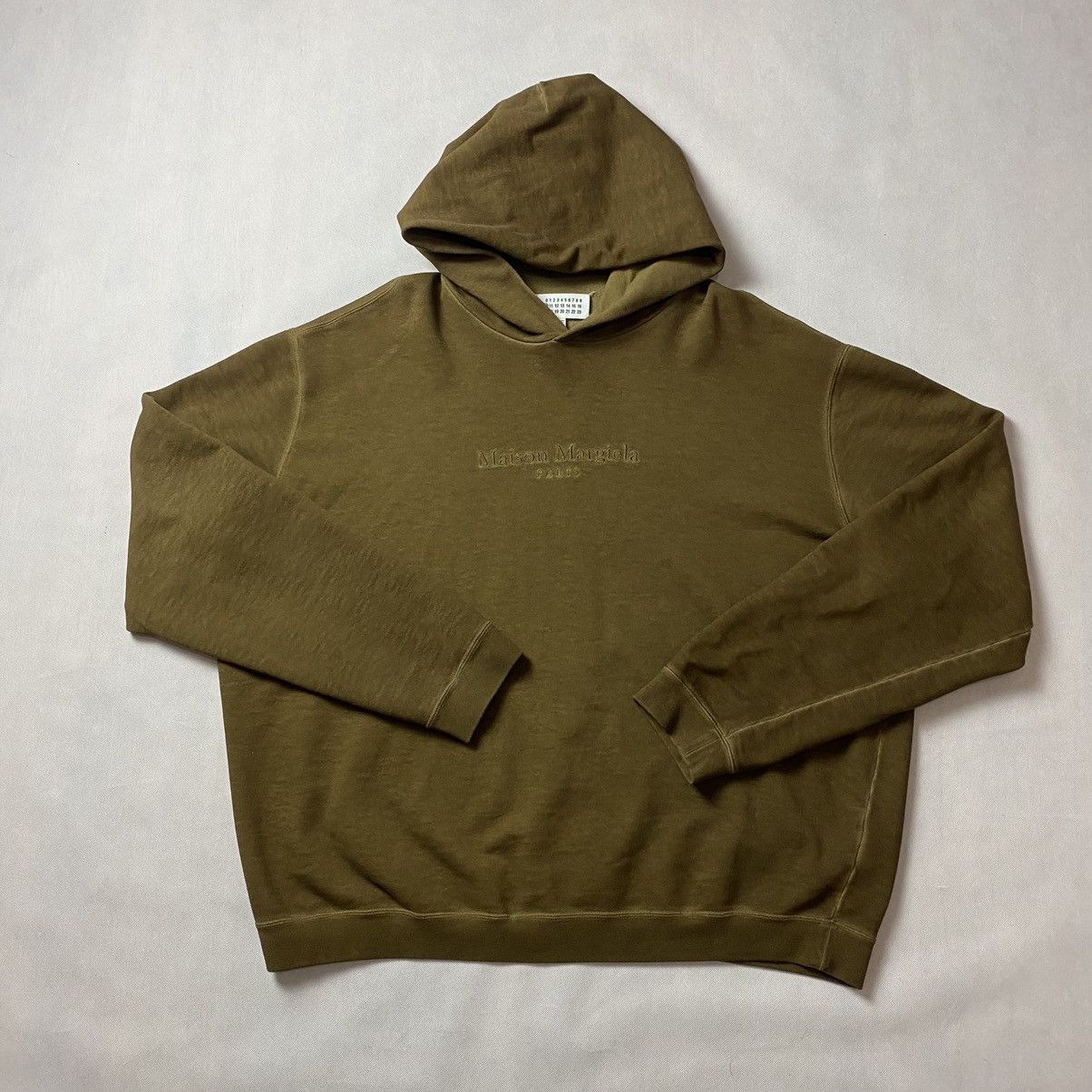 image of Avant Garde x Maison Margiela Brown Resin Garment Dye Hoodie S50Gu0145 in Green, Men's (Size XL)