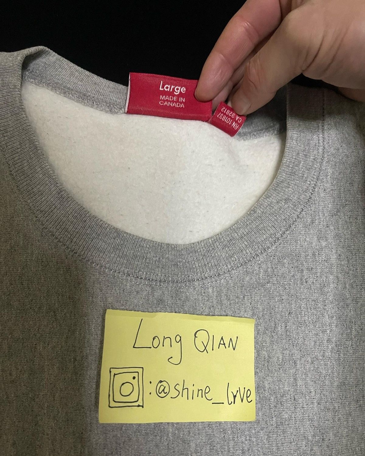 Supreme Supreme red on grey box logo crewneck Size US L / EU 52-54 / 3 - 6 Thumbnail