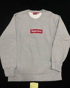 Supreme Grey Box Logo Crewneck | Grailed