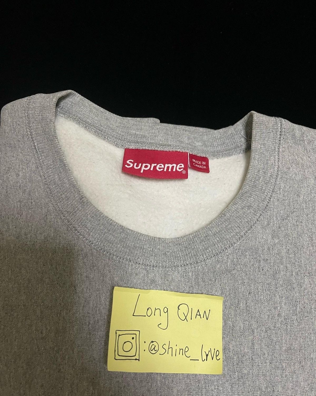 Supreme Supreme red on grey box logo crewneck Size US L / EU 52-54 / 3 - 5 Thumbnail