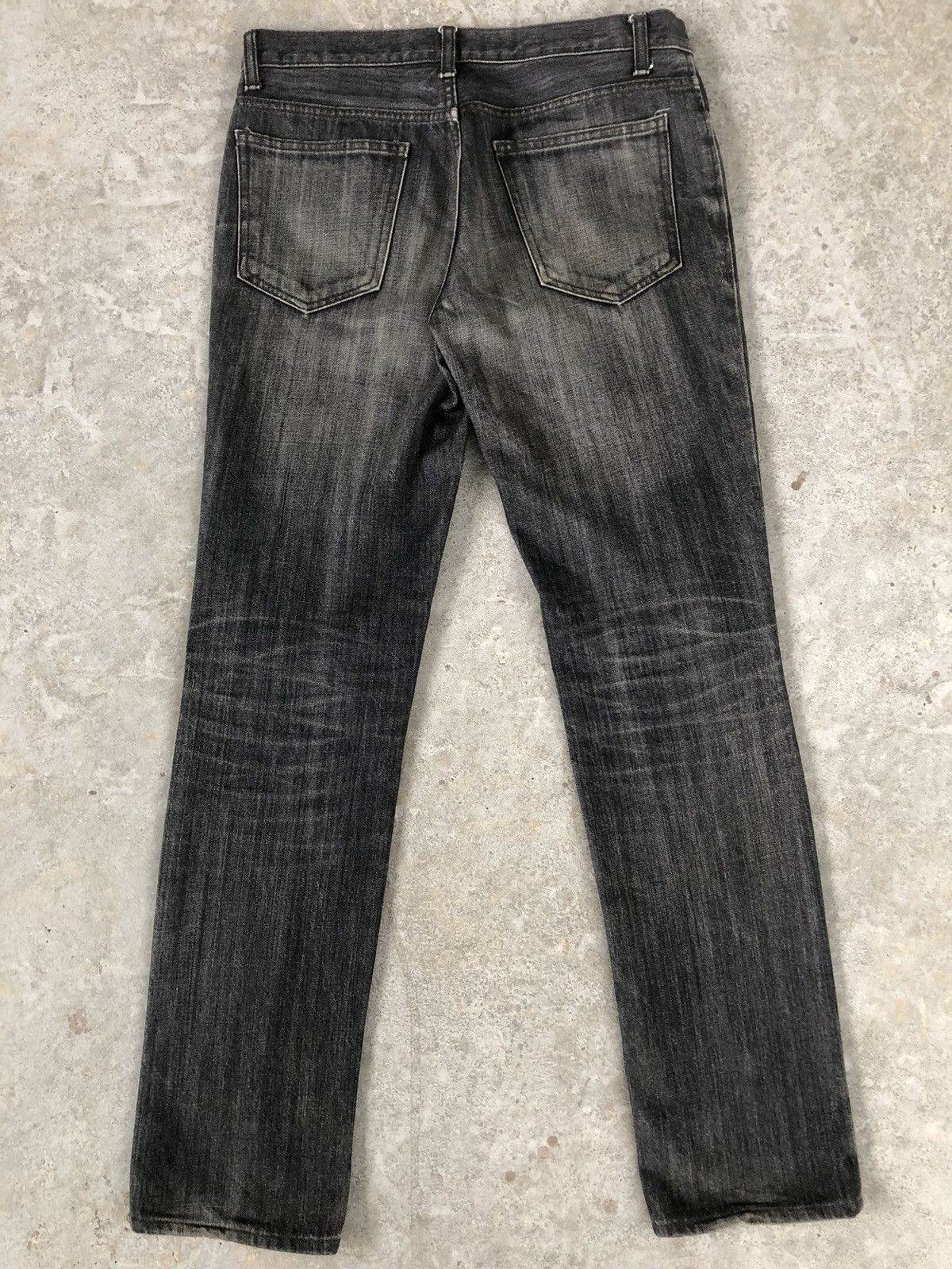 Japanese Brand Japanese Lounge Lizard Distressed Jeans Slim cut Size US 31 - 2 Thumbnail