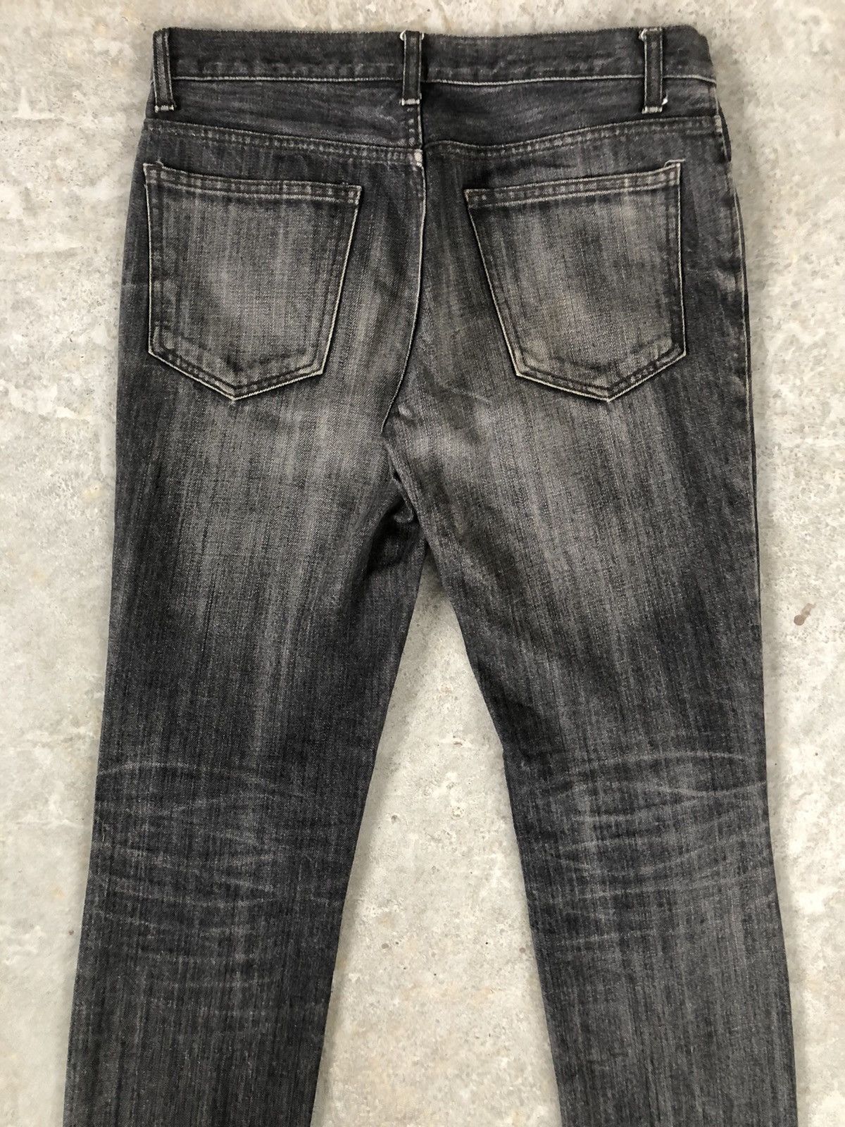 Japanese Brand Japanese Lounge Lizard Distressed Jeans Slim cut Size US 31 - 10 Thumbnail