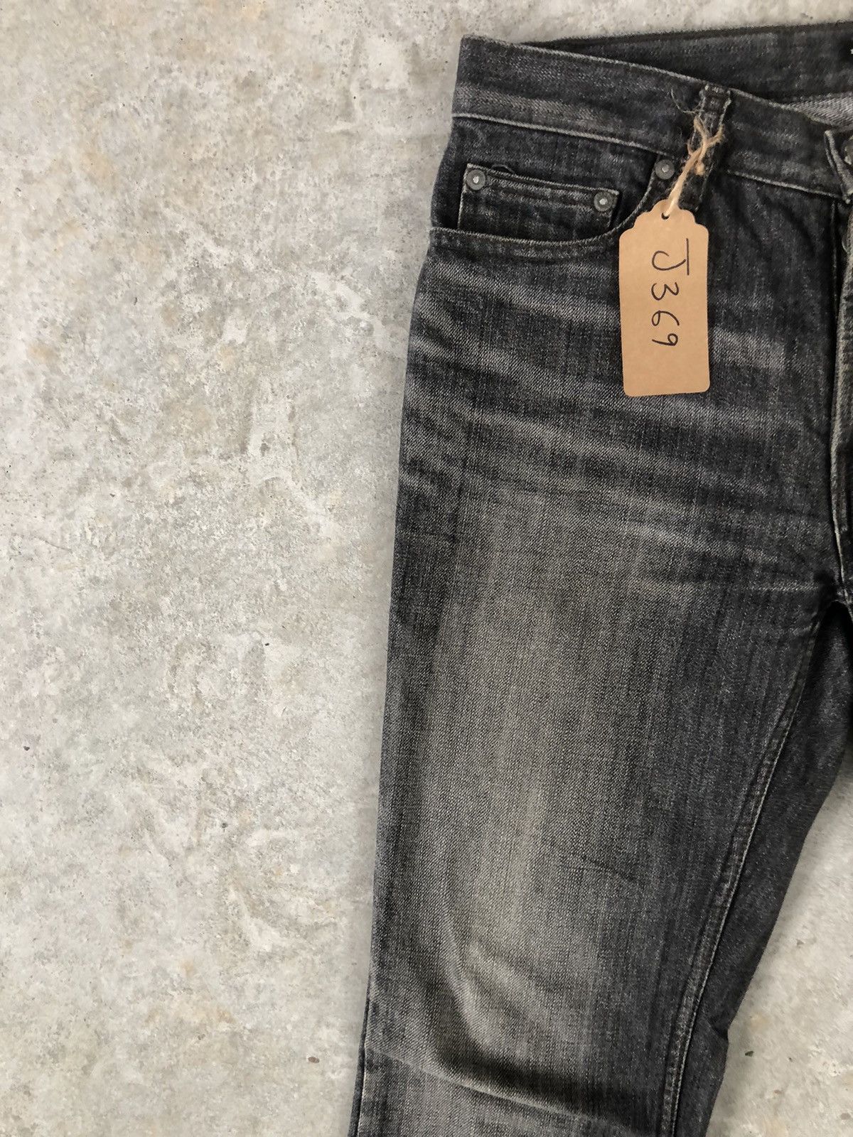 Japanese Brand Japanese Lounge Lizard Distressed Jeans Slim cut Size US 31 - 6 Thumbnail