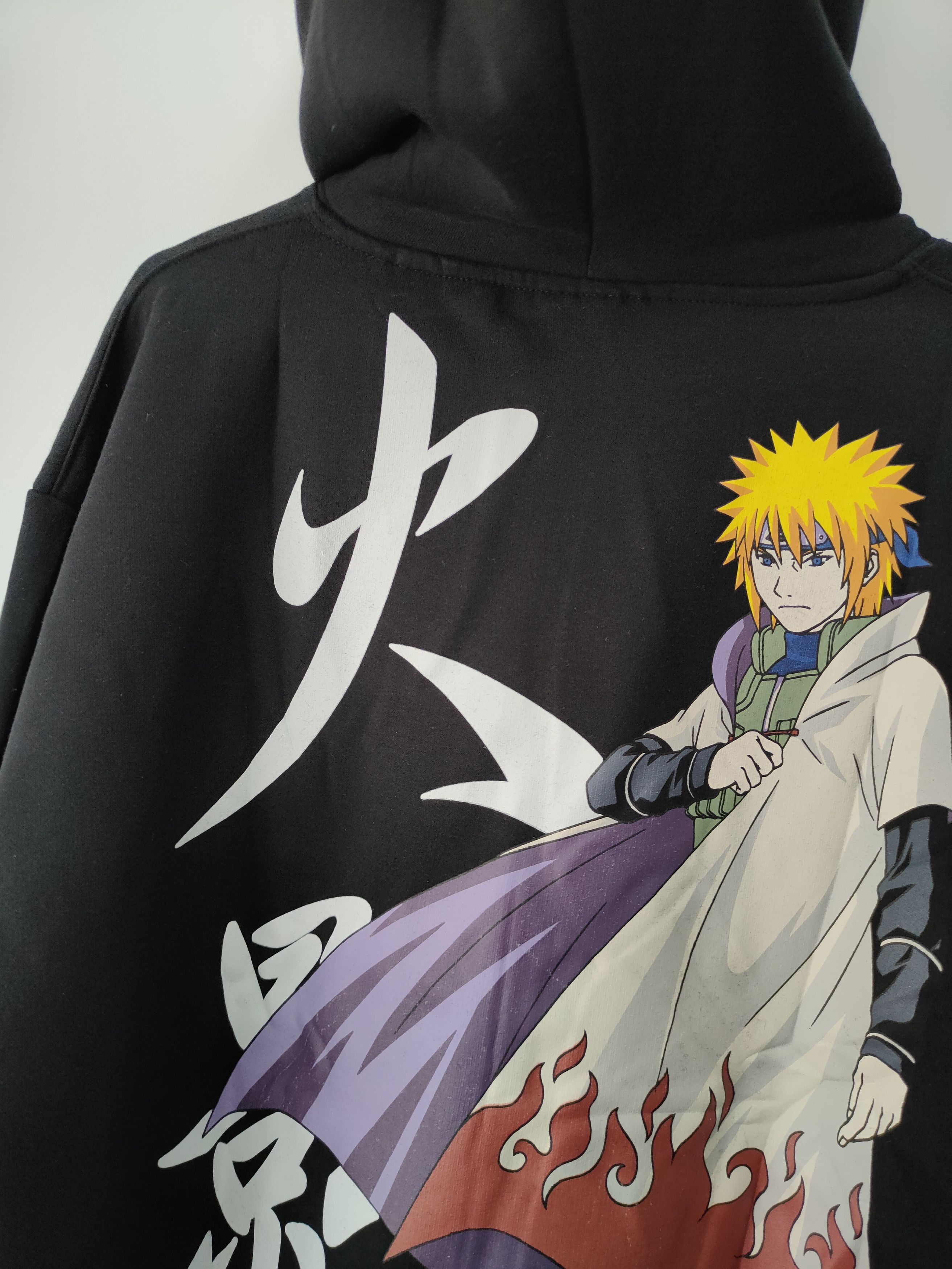 Anime × Japanese Brand × Pull & Bear Naruto Minato Hokage Black Hoodie L Big Graphic on Back Size US L / EU 52-54 / 3 - 8 Thumbnail