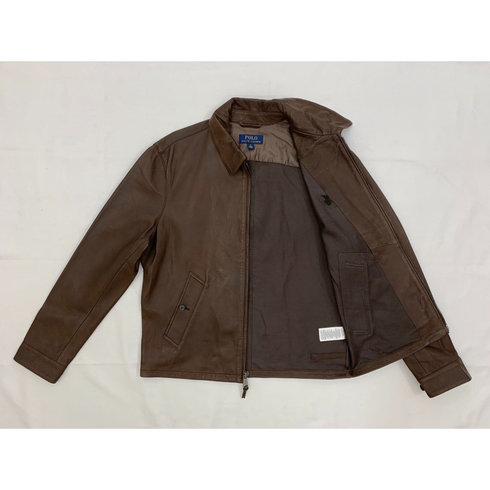 Polo Ralph Lauren × Ralph Lauren Polo Ralph Lauren Lambskin Leather Medium Collar Zip Jacket Size US L / EU 52-54 / 3 - 3 Thumbnail