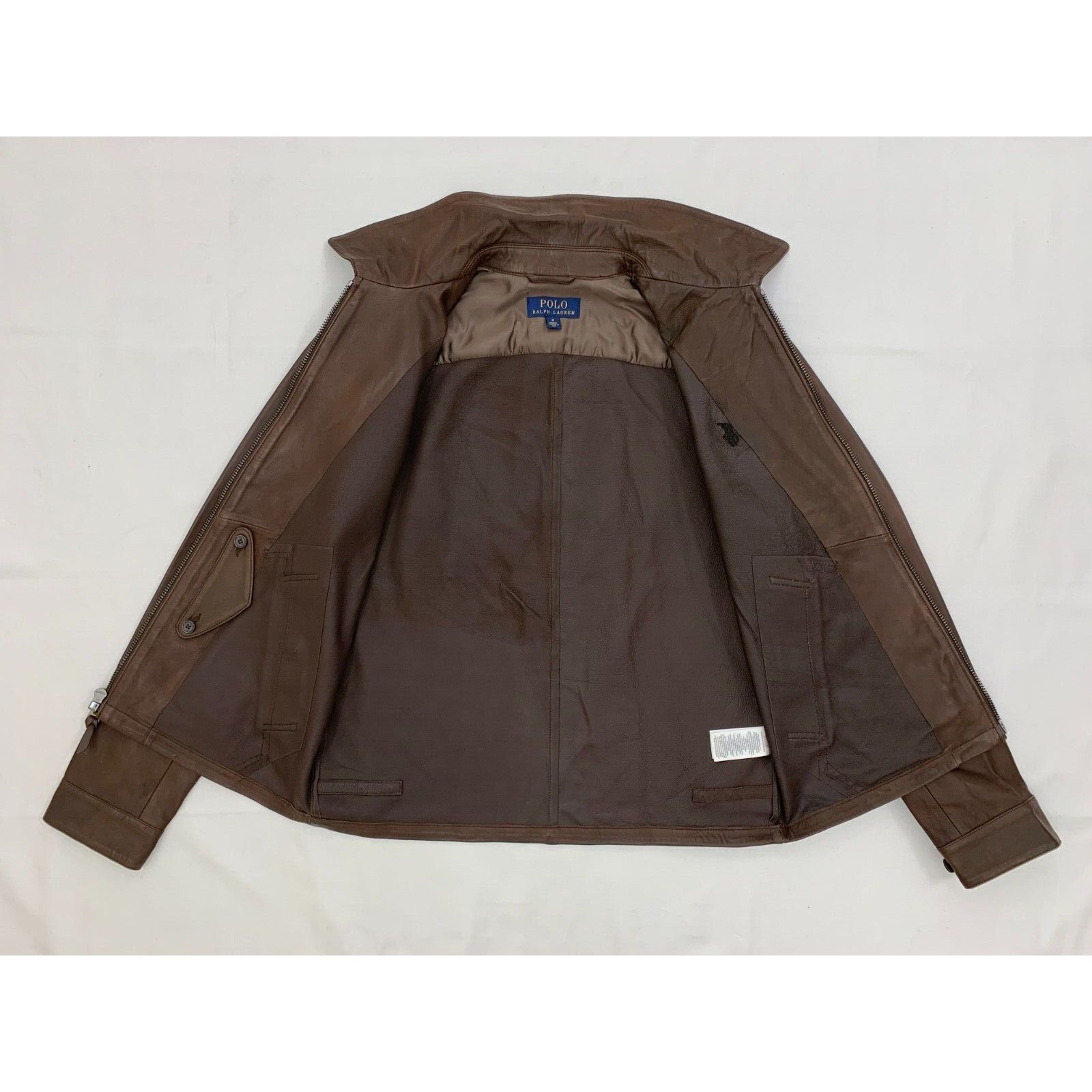 Polo Ralph Lauren × Ralph Lauren Polo Ralph Lauren Lambskin Leather Medium Collar Zip Jacket Size US L / EU 52-54 / 3 - 4 Thumbnail