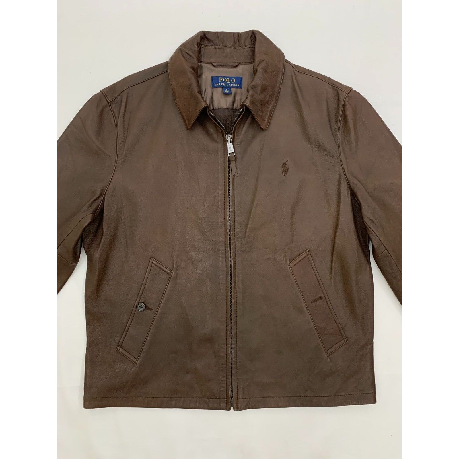 Polo Ralph Lauren × Ralph Lauren Polo Ralph Lauren Lambskin Leather Medium Collar Zip Jacket Size US L / EU 52-54 / 3 - 2 Thumbnail