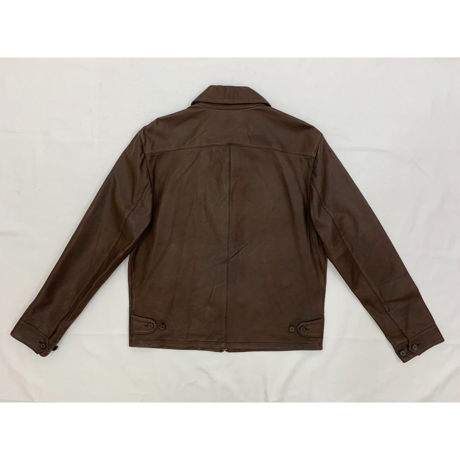 Polo Ralph Lauren × Ralph Lauren Polo Ralph Lauren Lambskin Leather Medium Collar Zip Jacket Size US L / EU 52-54 / 3 - 5 Thumbnail