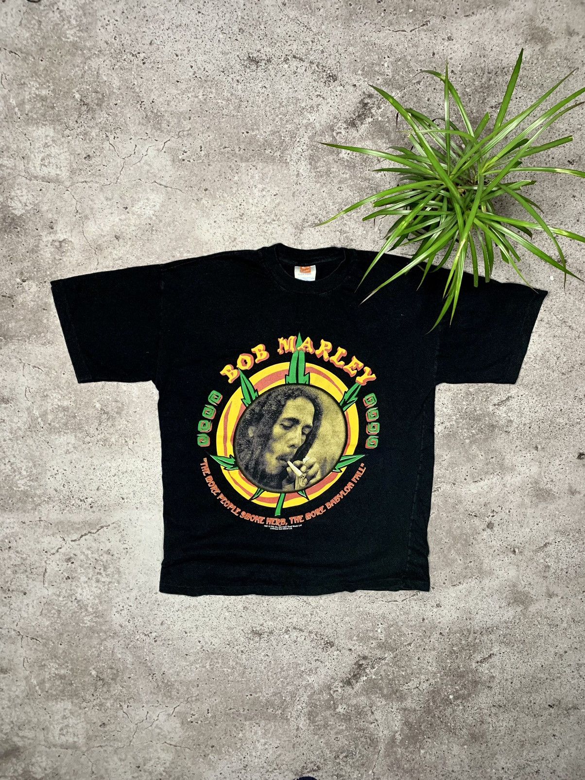 Band Tees × Bob Marley × Vintage Vintage 1997 Bob Marley T-shirt Size US L / EU 52-54 / 3 - 1 Thumbnail