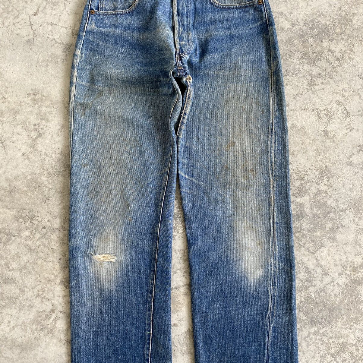 Levi's Vintage 70’s 80's Levi's 501 Ripped Selvedge Denim Jeans Size US 29 - 4 Thumbnail