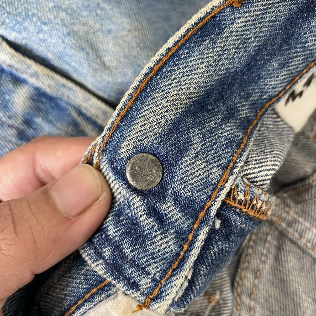 Levi's Vintage 70’s 80's Levi's 501 Ripped Selvedge Denim Jeans Size US 29 - 8 Thumbnail