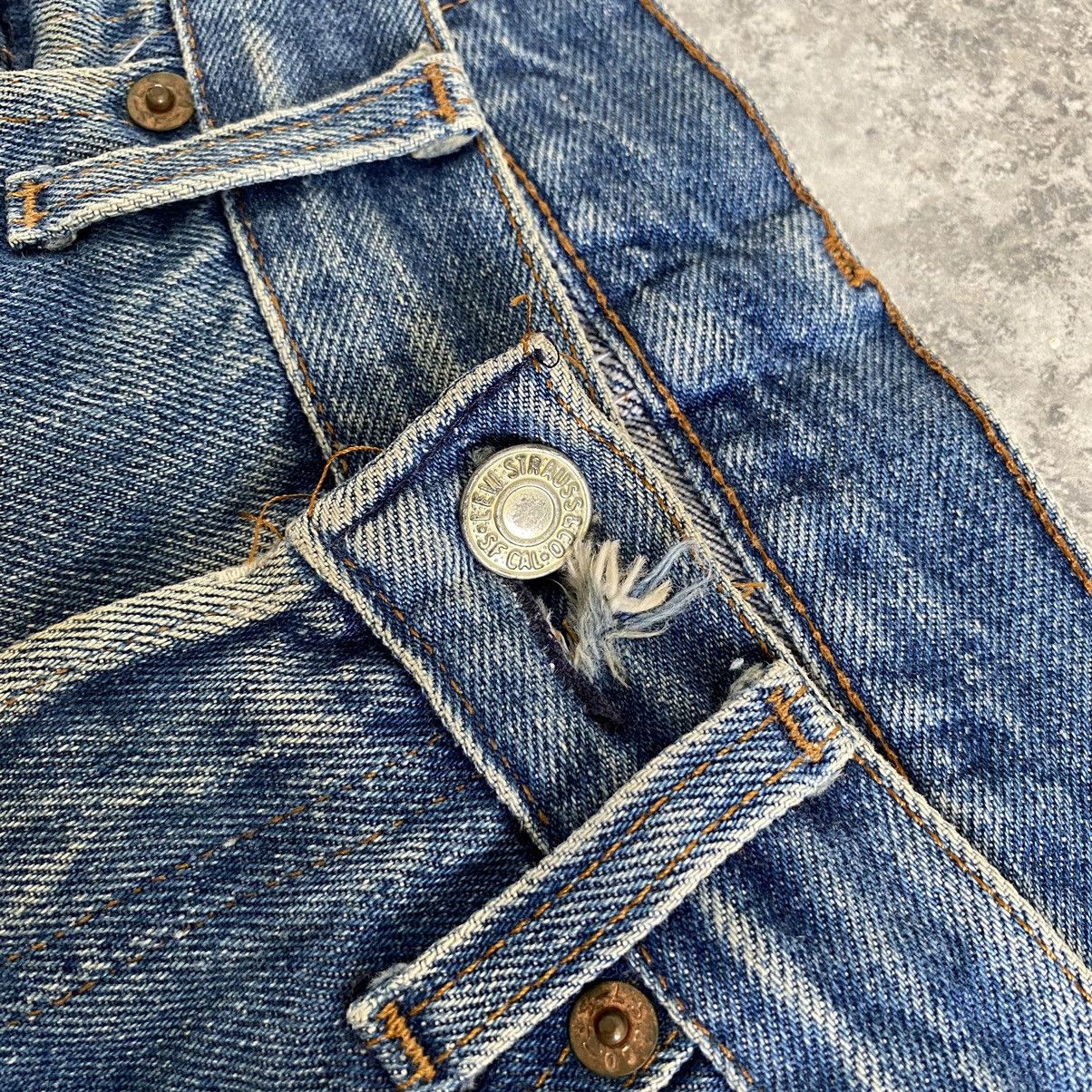 Levi's Vintage 70’s 80's Levi's 501 Ripped Selvedge Denim Jeans Size US 29 - 7 Thumbnail