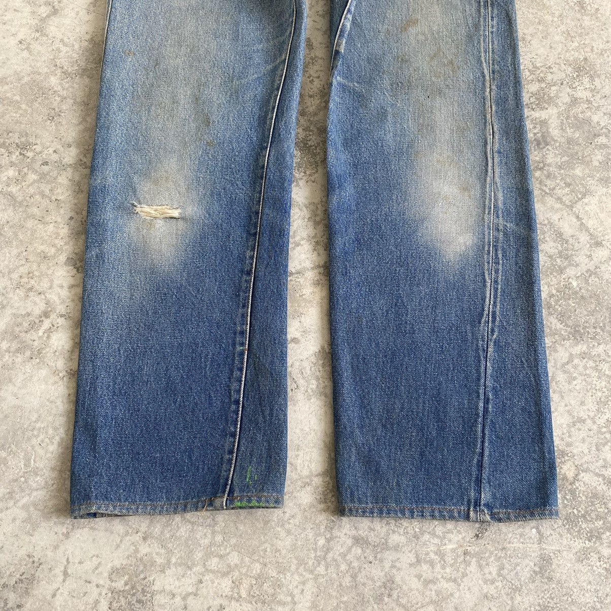 Levi's Vintage 70’s 80's Levi's 501 Ripped Selvedge Denim Jeans Size US 29 - 10 Thumbnail