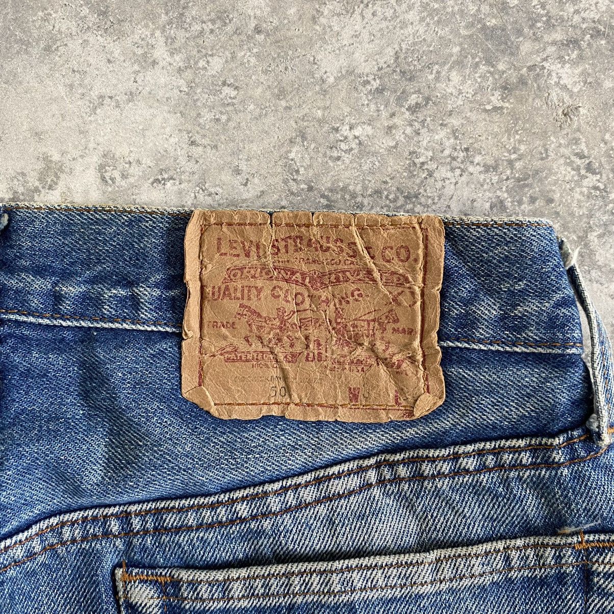Levi's Vintage 70’s 80's Levi's 501 Ripped Selvedge Denim Jeans Size US 29 - 17 Thumbnail