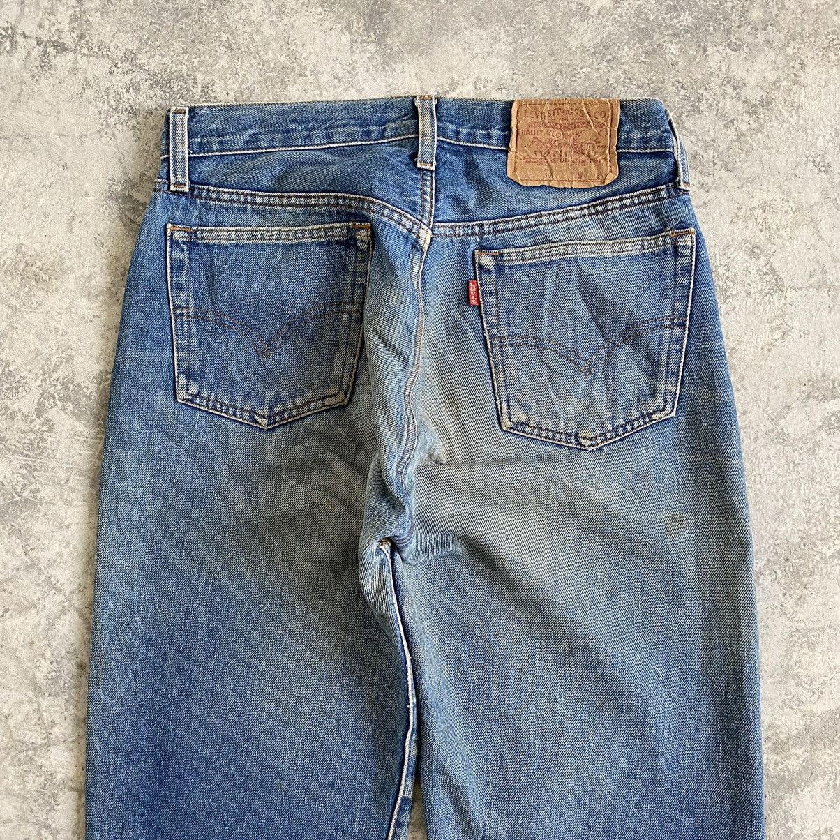 Levi's Vintage 70’s 80's Levi's 501 Ripped Selvedge Denim Jeans Size US 29 - 16 Thumbnail