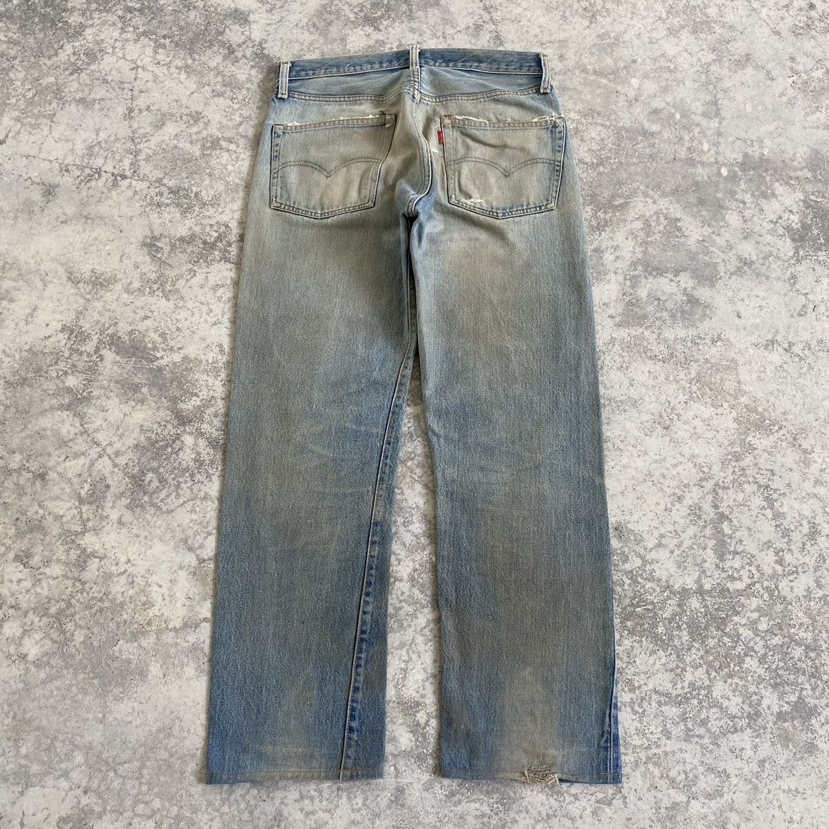 Levi's Vintage 70’s 80's Levi's 501 Ripped Selvedge Denim Jeans Size US 31 - 14 Thumbnail