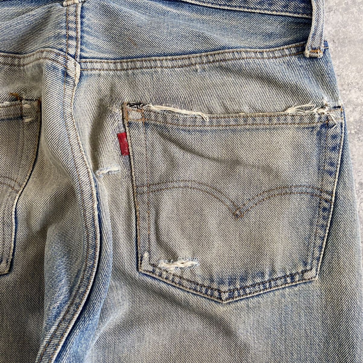 Levi's Vintage 70’s 80's Levi's 501 Ripped Selvedge Denim Jeans Size US 31 - 17 Thumbnail