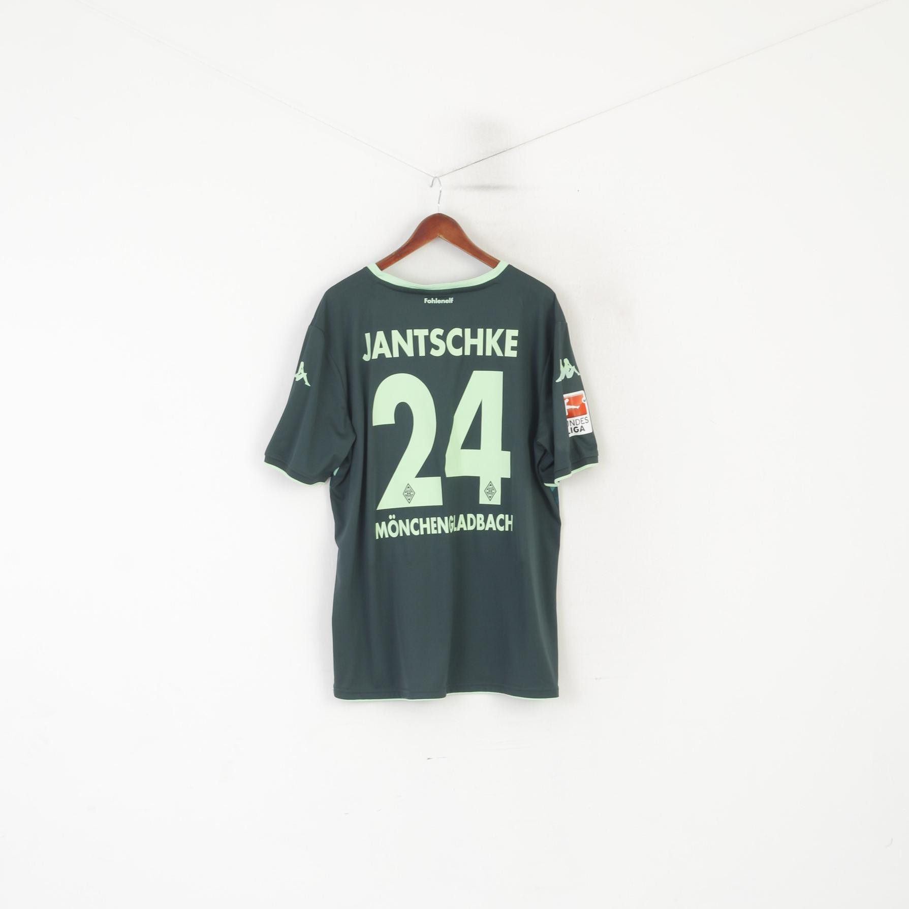 Kappa Kappa Men XXL Shirt Black Borussia Monchengladbach 2550 Size US XXL / EU 58 / 5 - 6 Thumbnail