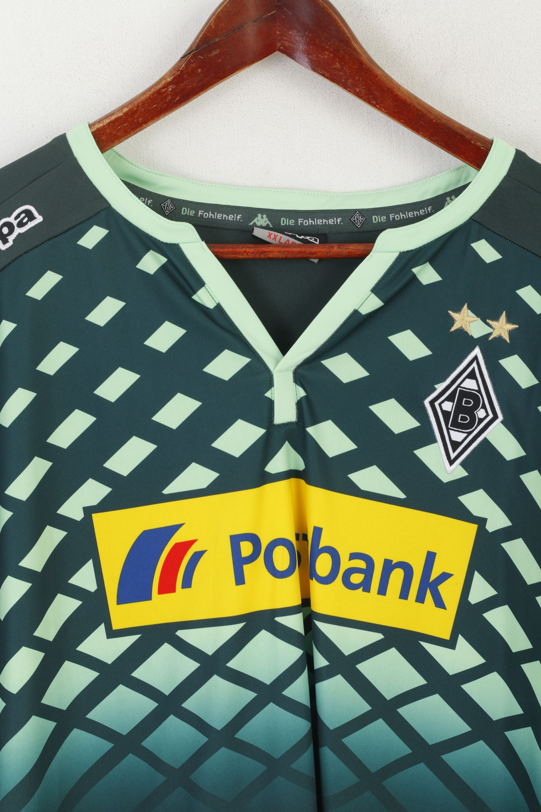 Kappa Kappa Men XXL Shirt Black Borussia Monchengladbach 2550 Size US XXL / EU 58 / 5 - 2 Thumbnail