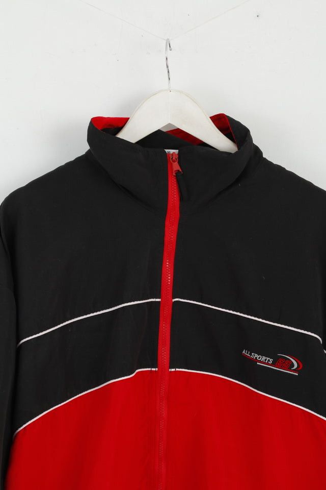 Vintage Shamp Men XL Jacket Black Red All Sports Activewear 0620 Size US XL / EU 56 / 4 - 2 Thumbnail