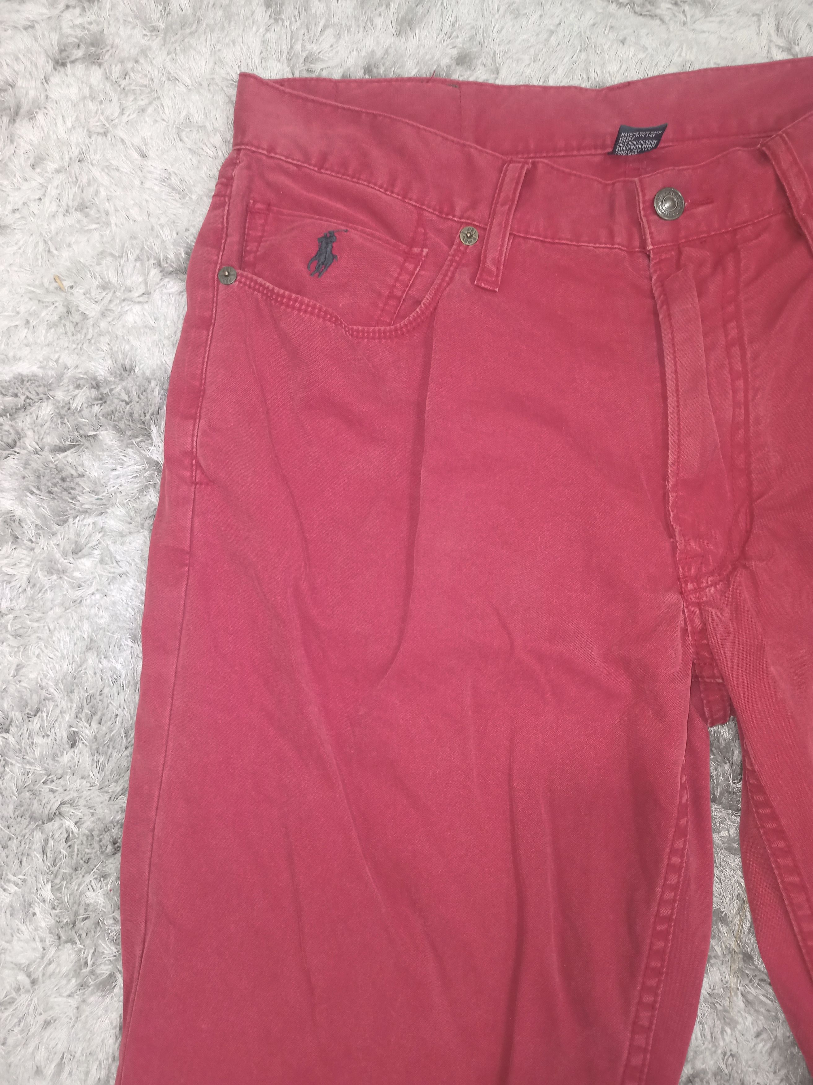 Polo Ralph Lauren Vintage Polo Ralph Lauren Red Denim Pants Size US 33 - 3 Thumbnail