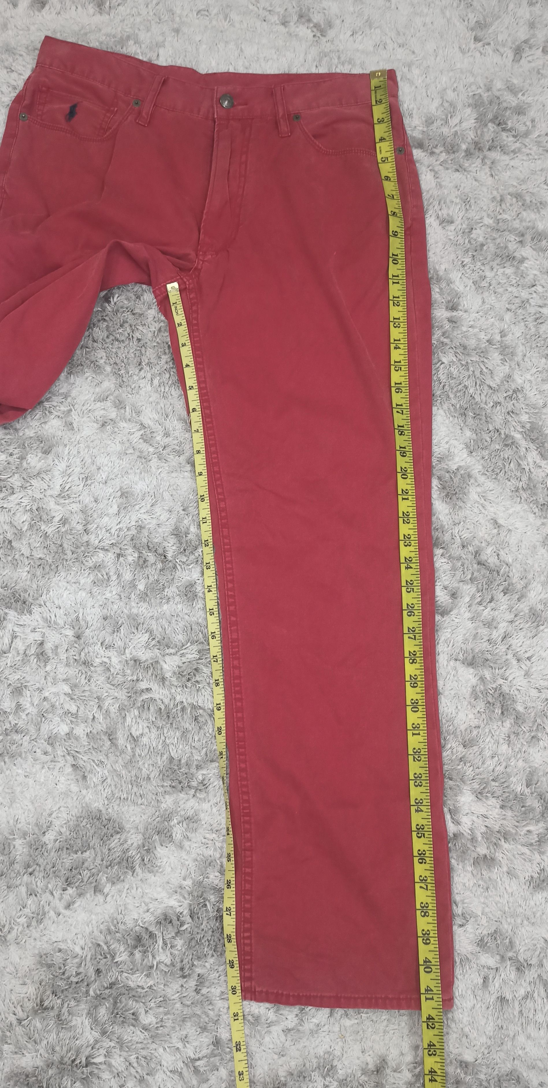 Polo Ralph Lauren Vintage Polo Ralph Lauren Red Denim Pants Size US 33 - 18 Thumbnail