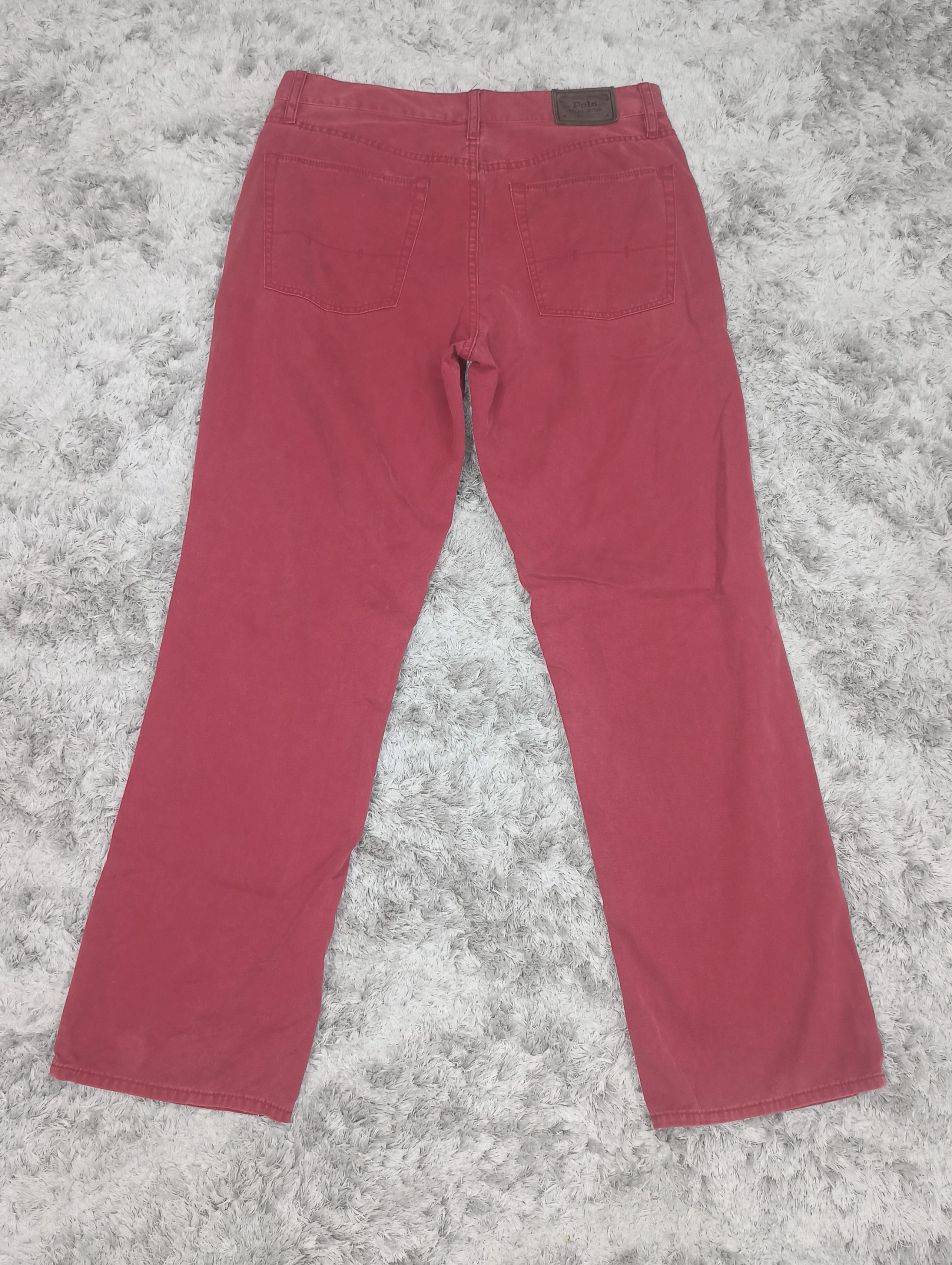 Polo Ralph Lauren Vintage Polo Ralph Lauren Red Denim Pants Size US 33 - 2 Thumbnail