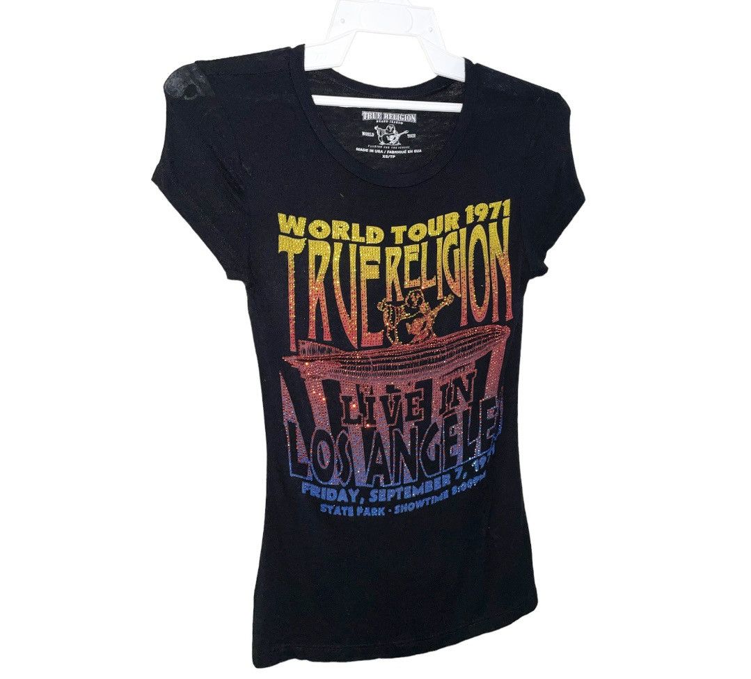 True Religion True Religion Striking Bling Beads Stretchable Tee Size XS / US 0-2 / IT 36-38 - 7 Thumbnail