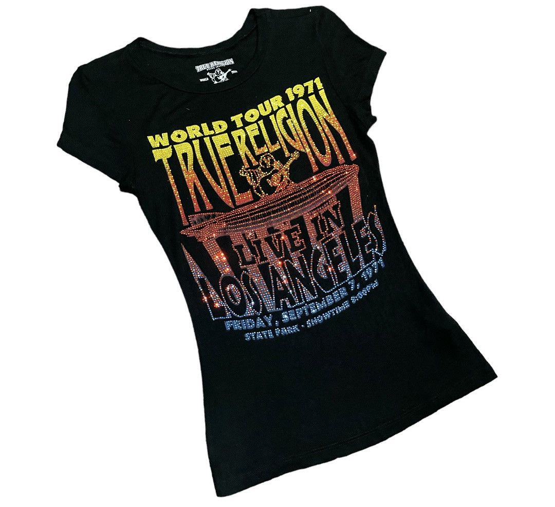 True Religion True Religion Striking Bling Beads Stretchable Tee Size XS / US 0-2 / IT 36-38 - 3 Thumbnail