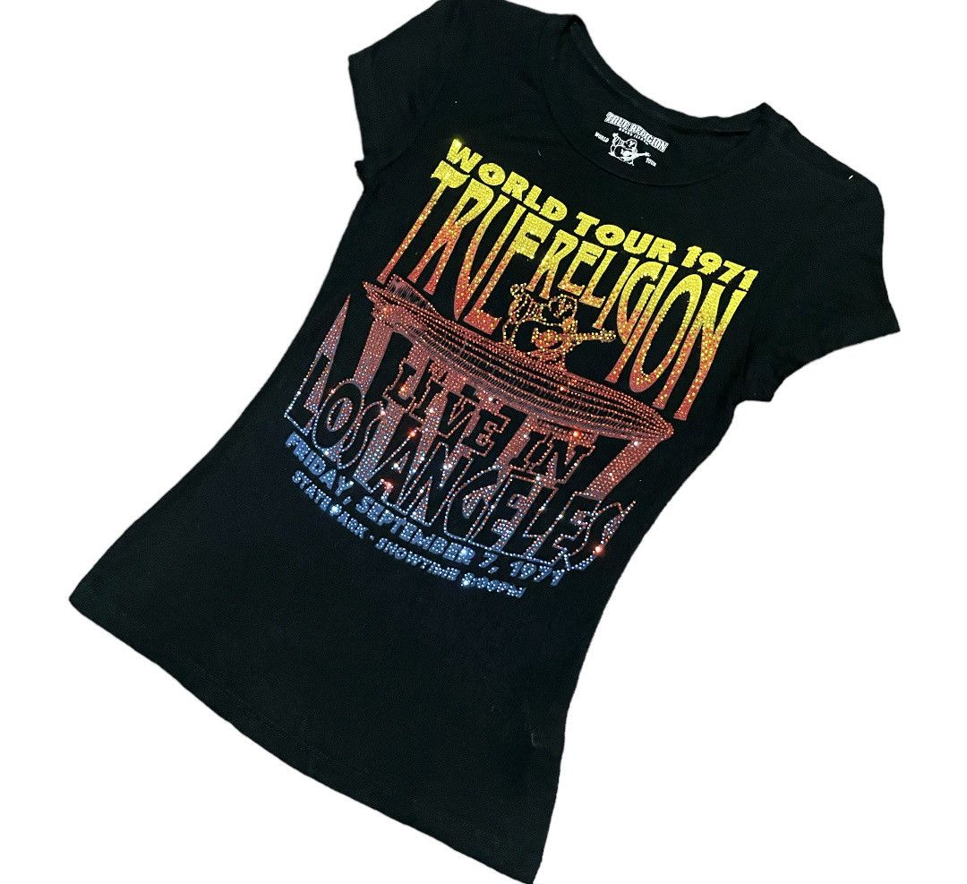 True Religion True Religion Striking Bling Beads Stretchable Tee Size XS / US 0-2 / IT 36-38 - 4 Thumbnail