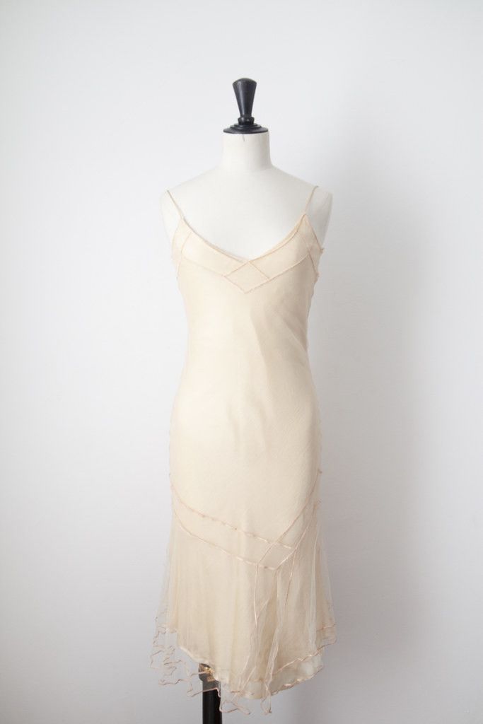 image of Daf David Fahrer David Fielden Wedding Dress in Nude, Women's (Size Small)