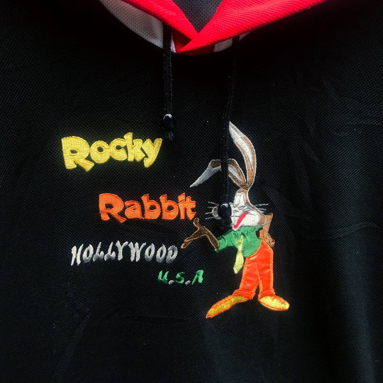 Beauty Beast × Hysteric Glamour × Japanese Brand 1990s Rocky Rabbit Hollywood USA Color Block Hoodie Size US L / EU 52-54 / 3 - 4 Thumbnail