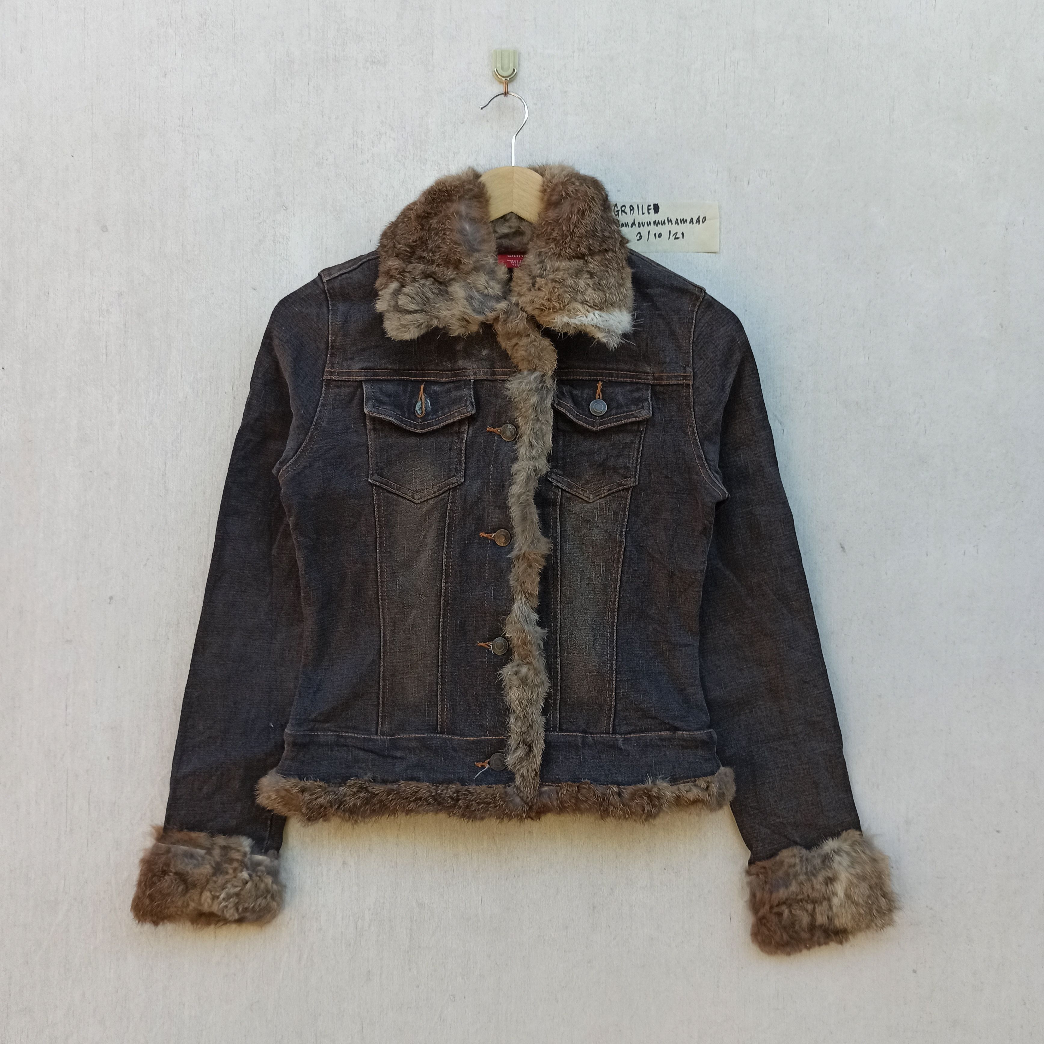 Japanese Brand Slang Denim Jacket With Fur Collar Size M / US 6-8 / IT 42-44 - 9 Thumbnail