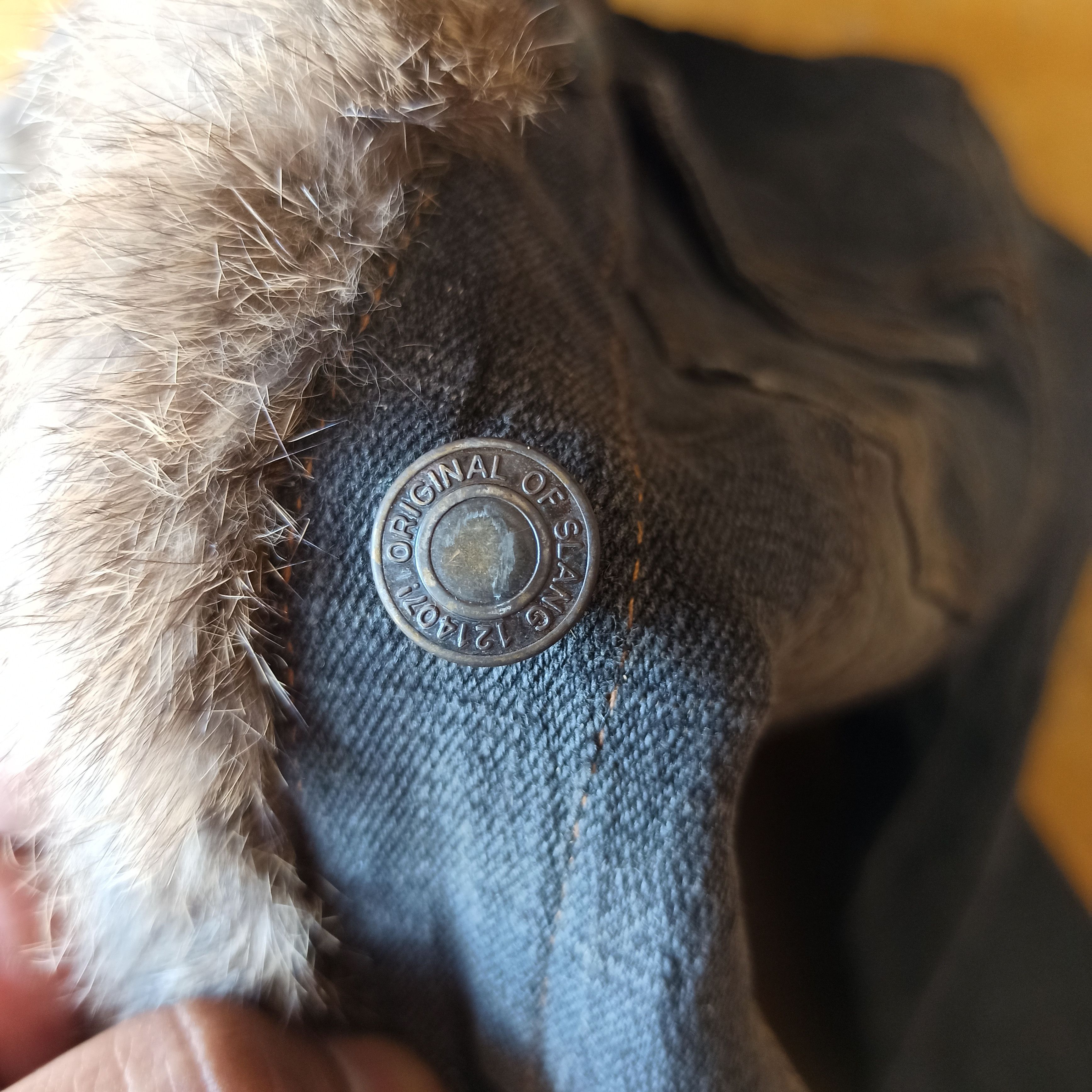 Japanese Brand Slang Denim Jacket With Fur Collar Size M / US 6-8 / IT 42-44 - 5 Thumbnail