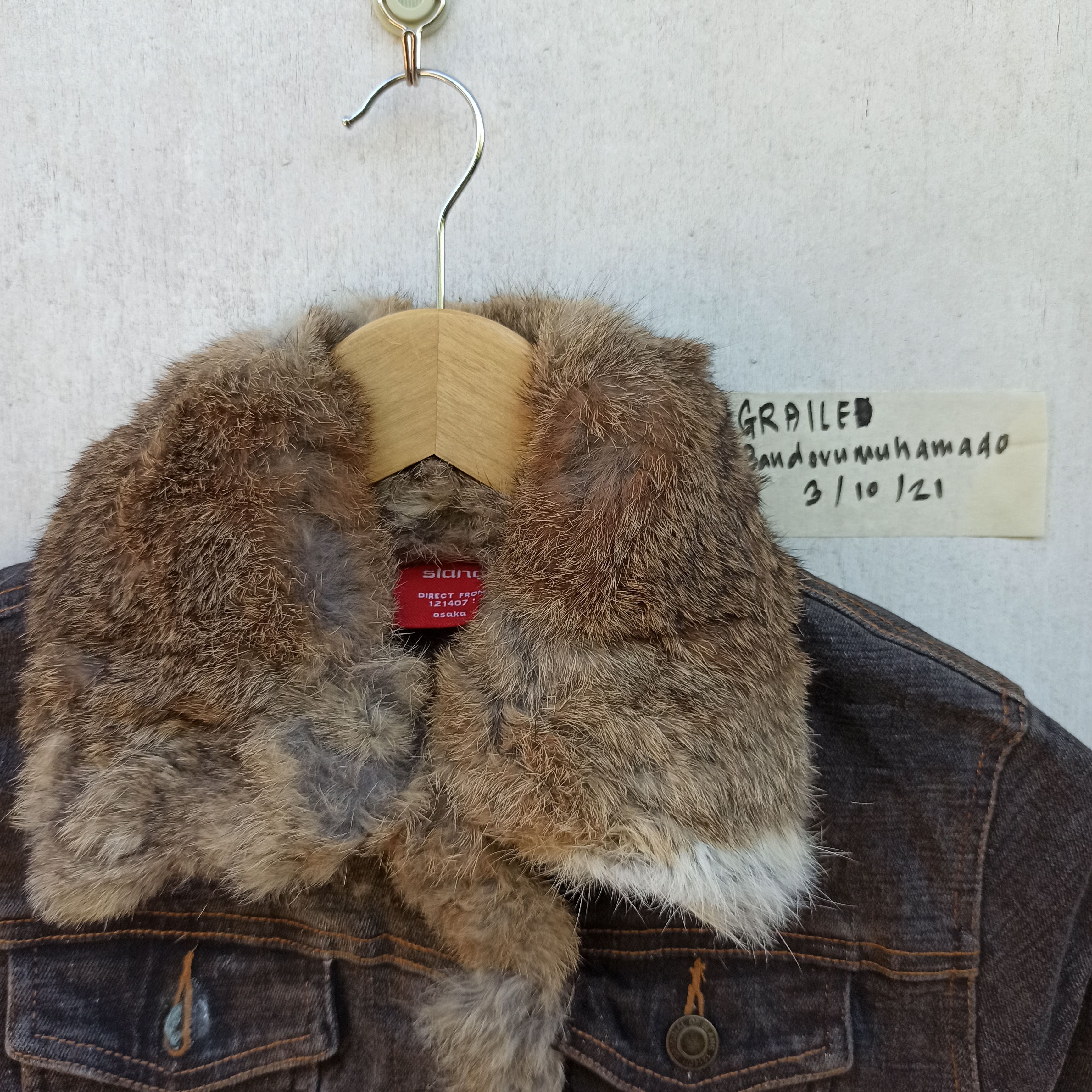 Japanese Brand Slang Denim Jacket With Fur Collar Size M / US 6-8 / IT 42-44 - 10 Thumbnail