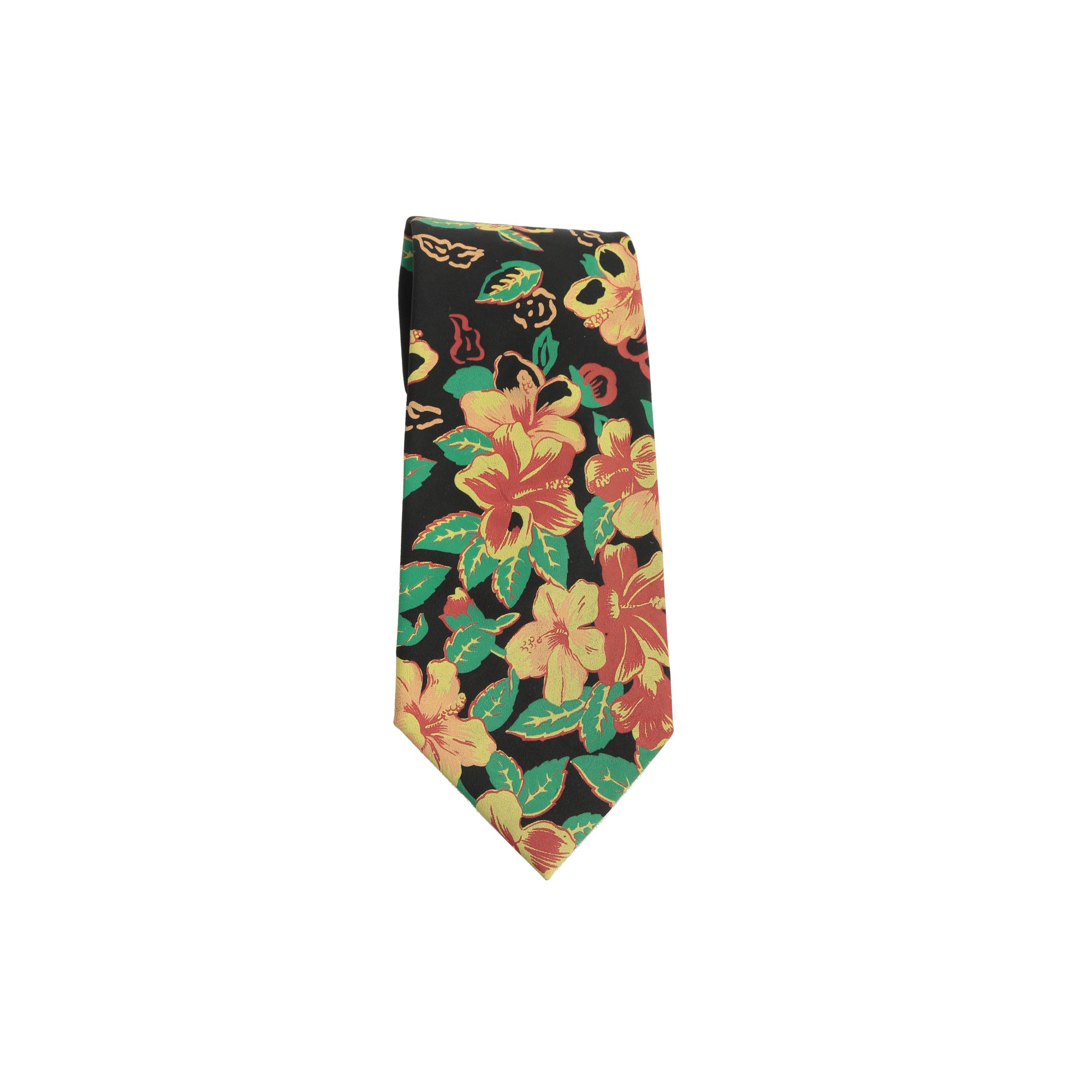 image of Archival Clothing x Jean Paul Gaultier Mid 2000S Multicolor Flowers Tie, Men's