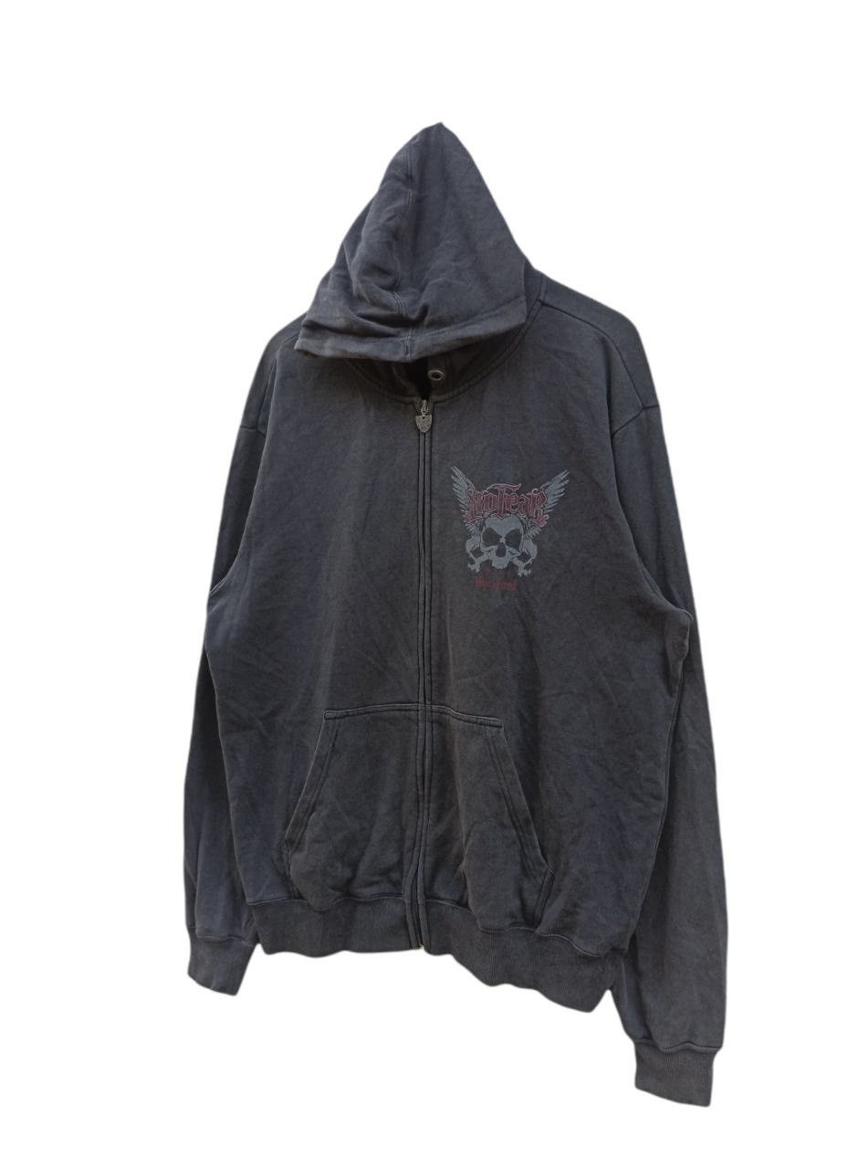 No Fear × Vintage Vintage No Fear Sun Faded Zipper Hoodie Size US XXL / EU 58 / 5 - 2 Thumbnail