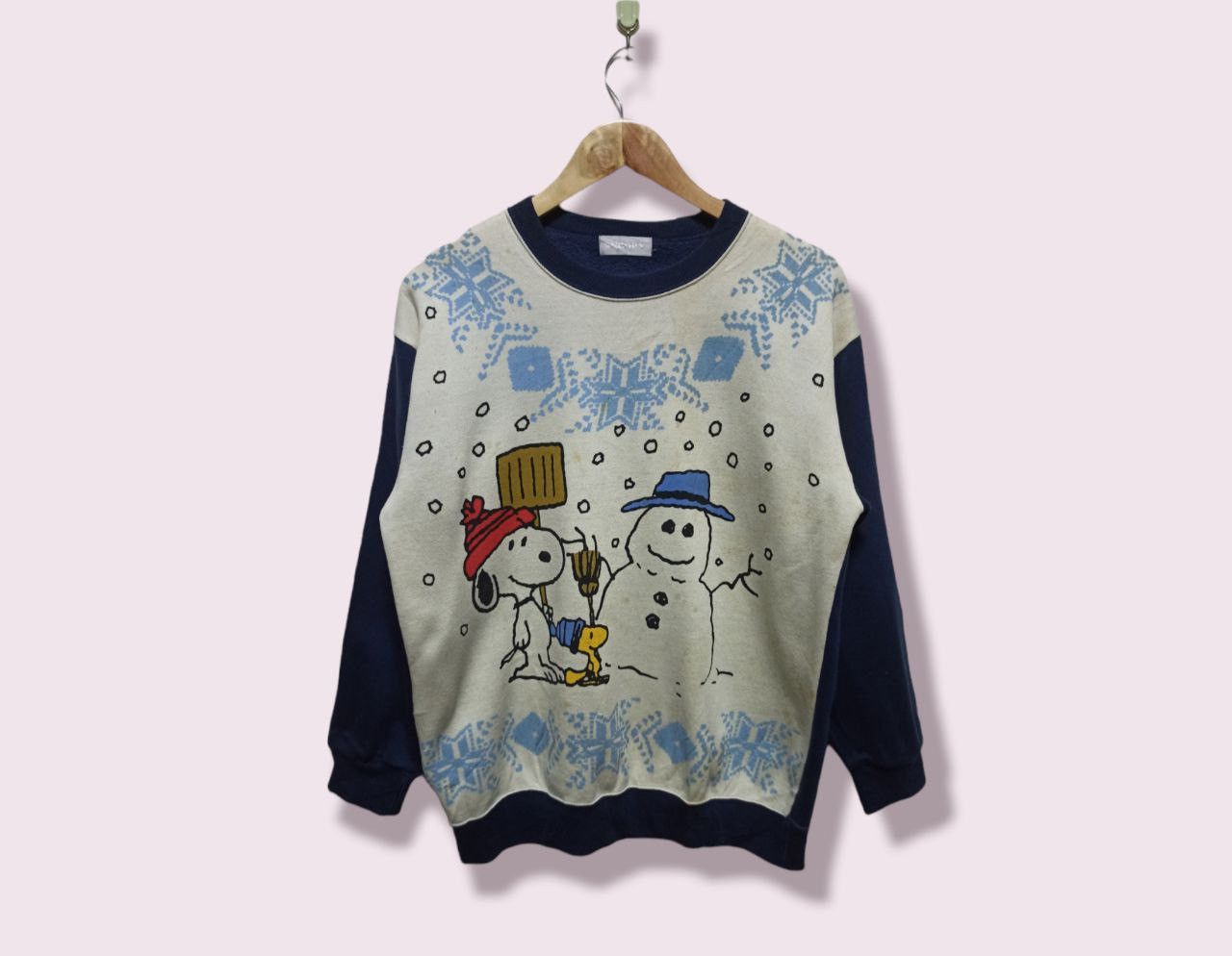 Peanuts × Vintage Vintage 90’ Snoopy and Charlie Playing Ace Snow Sweashirt Size US M / EU 48-50 / 2 - 1 Thumbnail